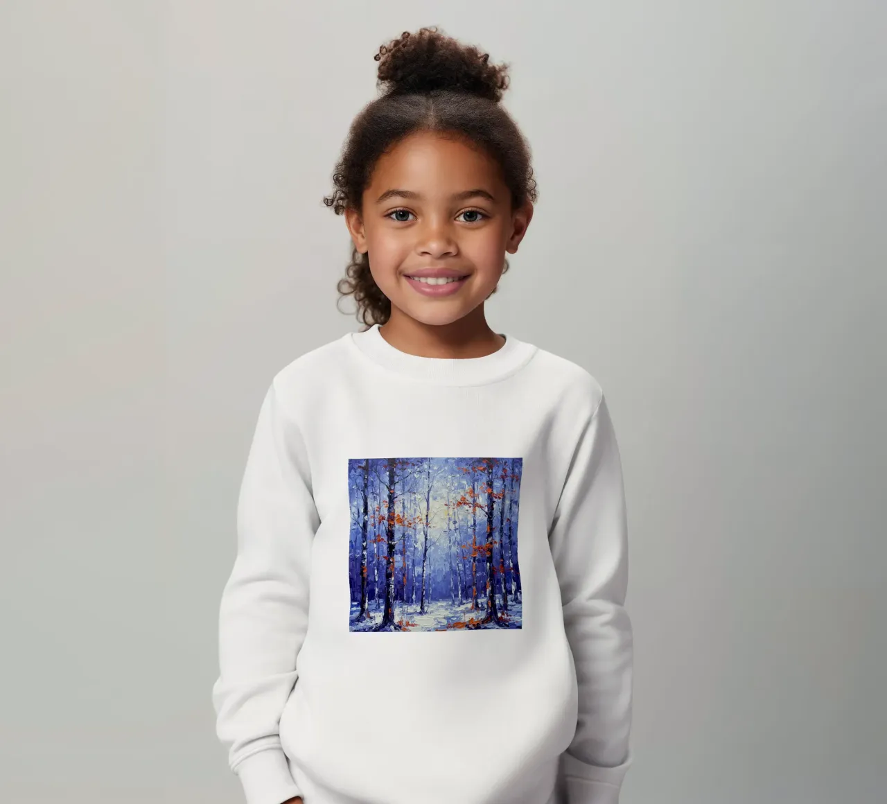 Sussurri cremisi in un bosco d'inverno felpa bambino da Artistic-shop