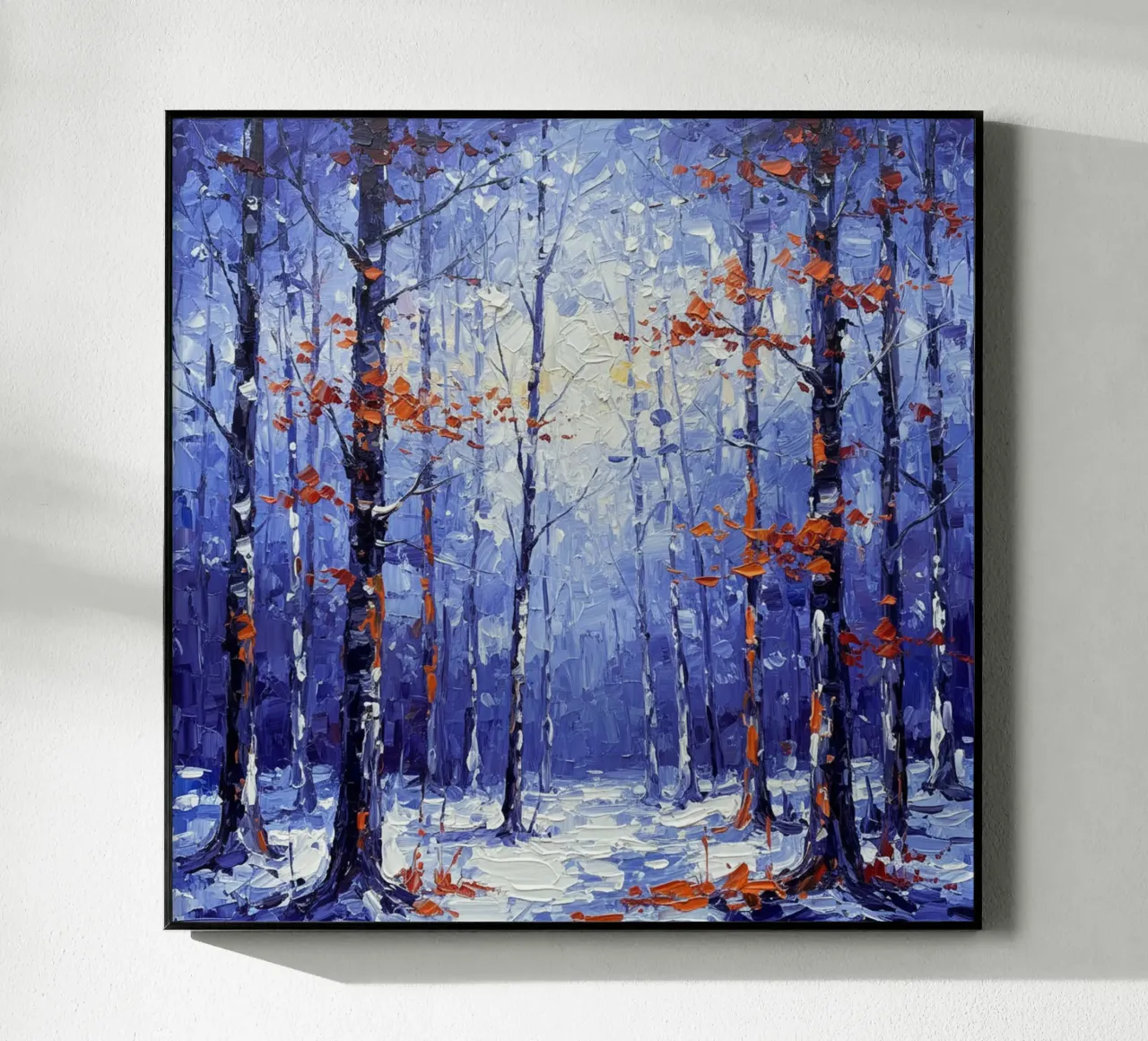 Sussurri cremisi in un bosco d'inverno plexiglass da Artistic-shop