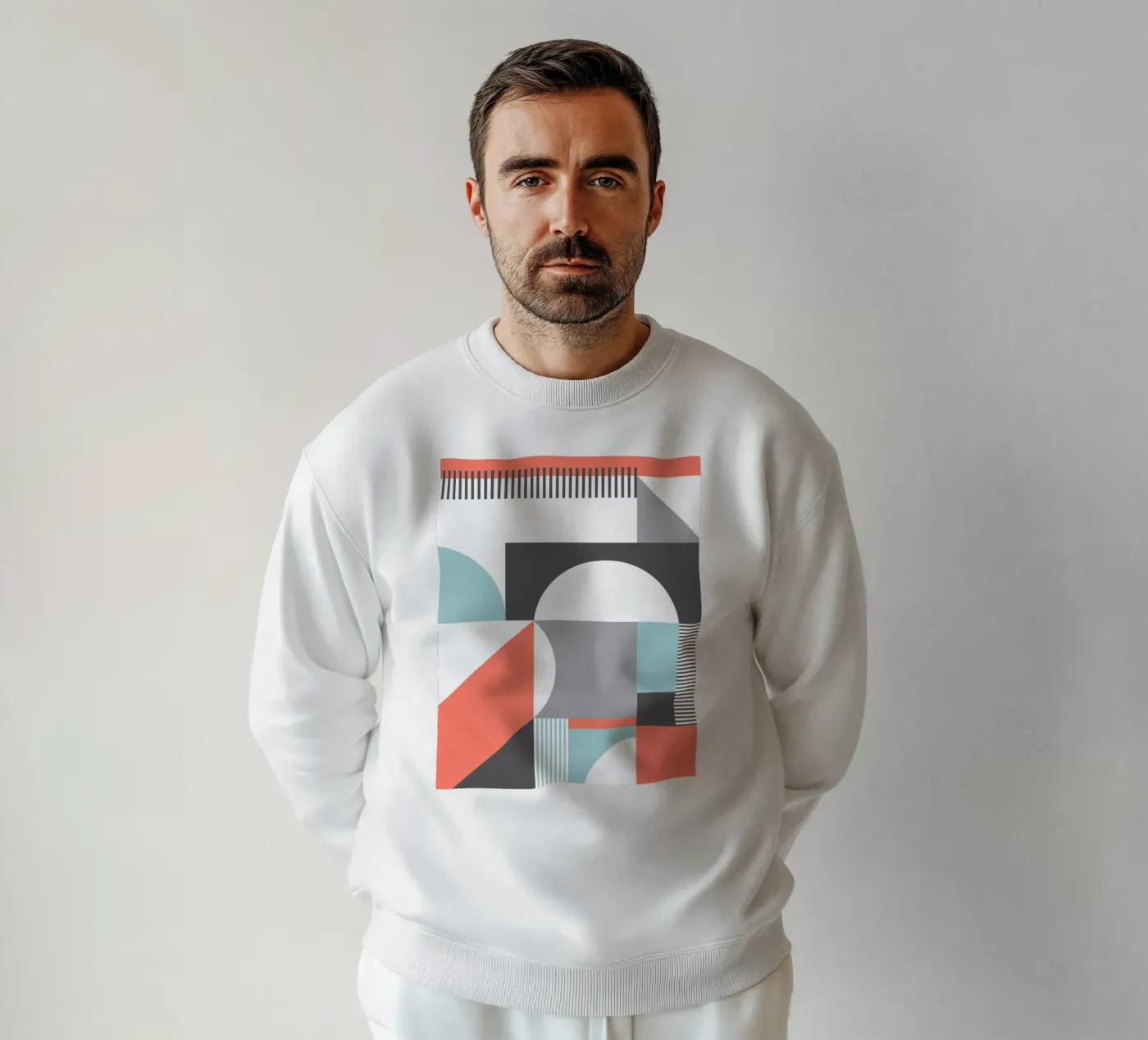 Motivo geometrico felpa da Kim Hubball Studio