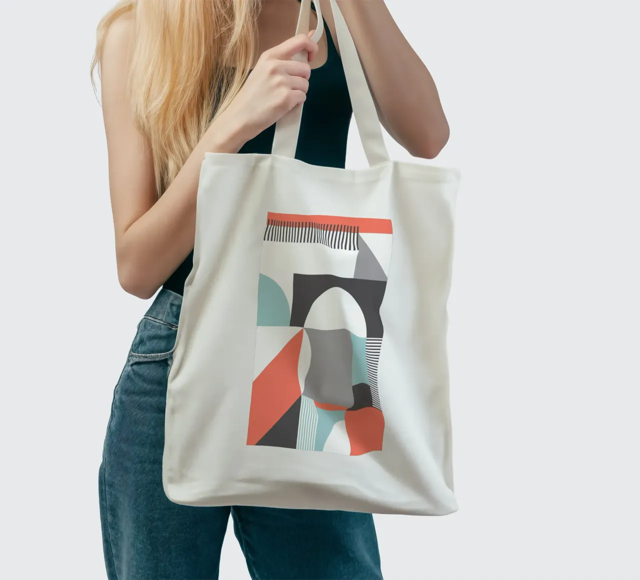 Geometric Pattern tote bag by Kim Hubball Studio