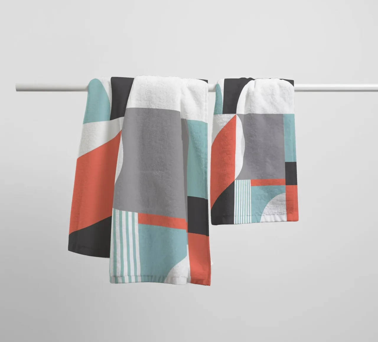 Geometric Pattern towel by Kim Hubball Studio