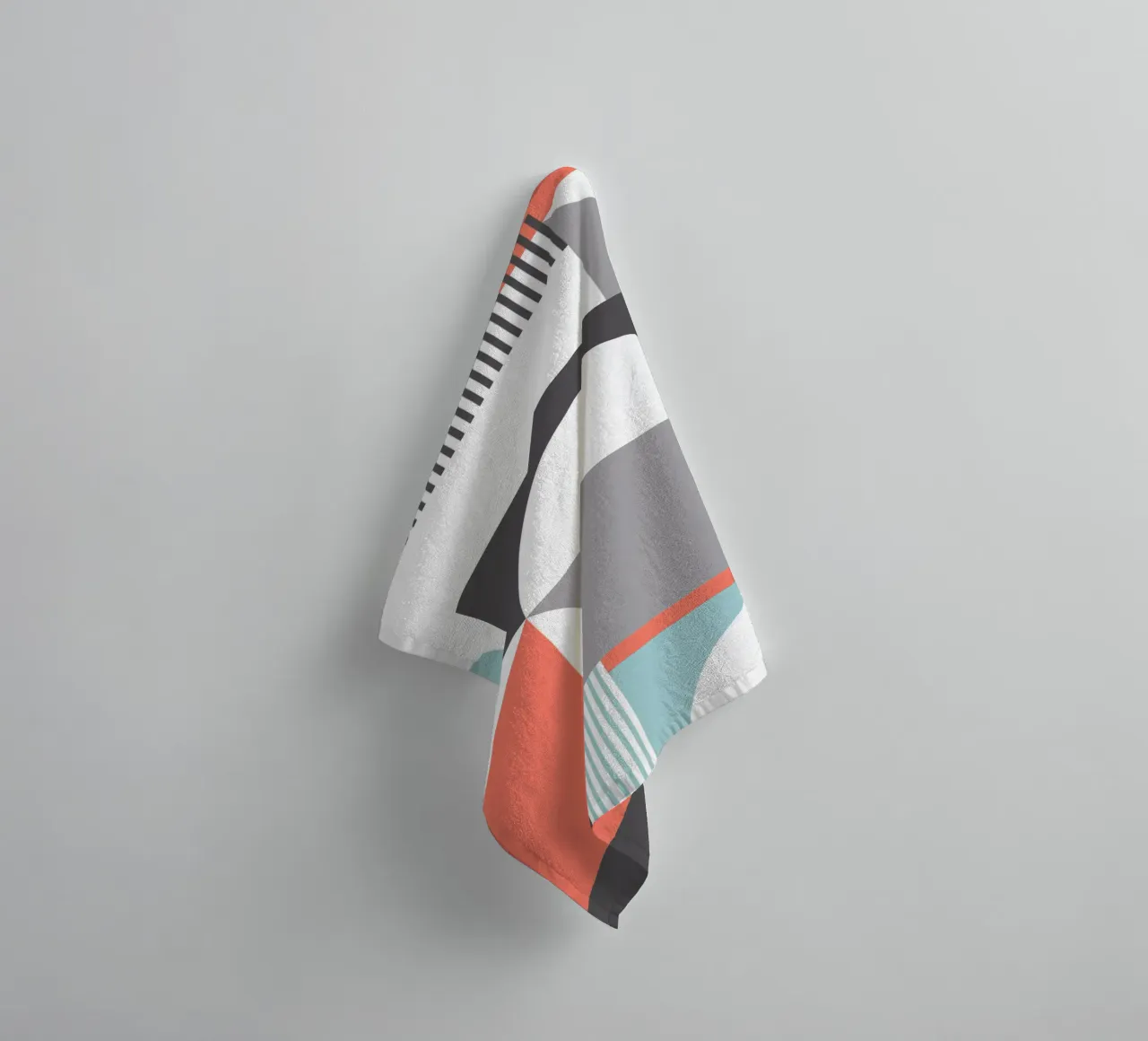 Geometric Pattern towel by Kim Hubball Studio