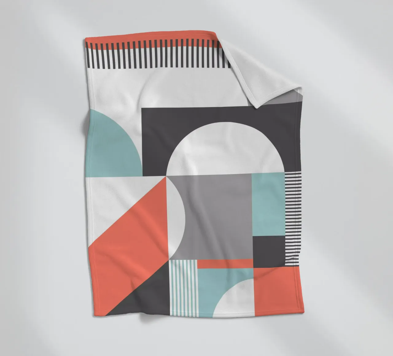 Geometric Pattern fleece blanket by Kim Hubball Studio