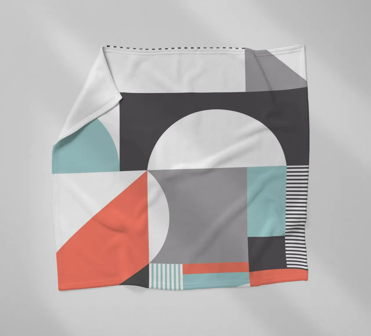 Geometric Pattern fleece blanket by Kim Hubball Studio