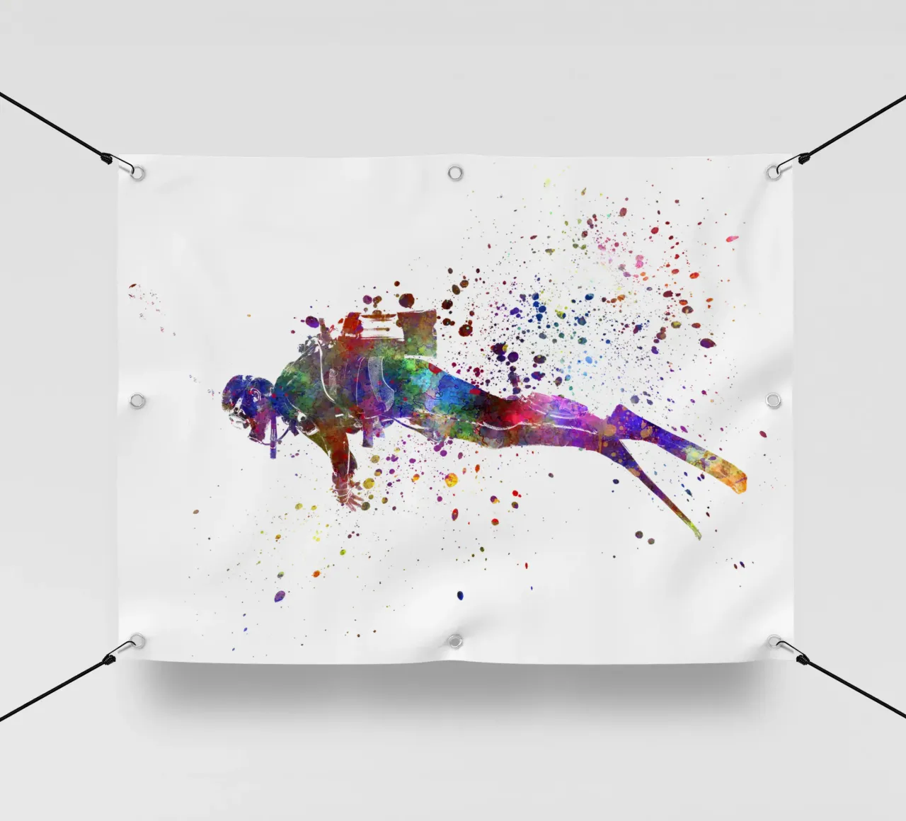 Acquarellista con immersione subacquea telo in pvc da ⚽ Sports Pulse