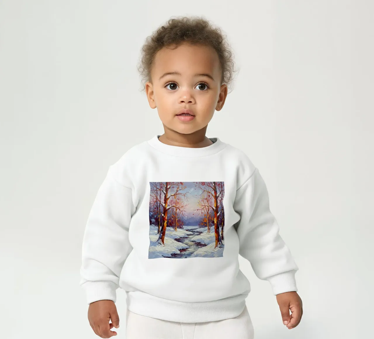 L'abbraccio dorato dell'inverno: felpa neonato da Artistic-shop
