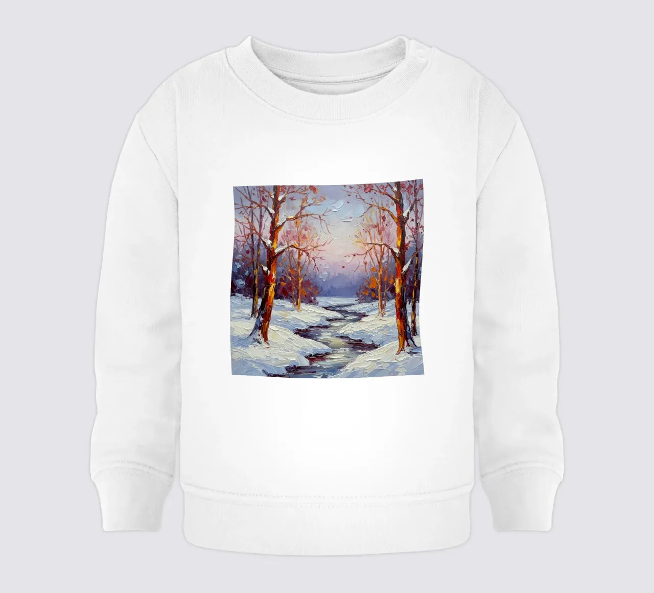 L'abbraccio dorato dell'inverno: felpa neonato da Artistic-shop