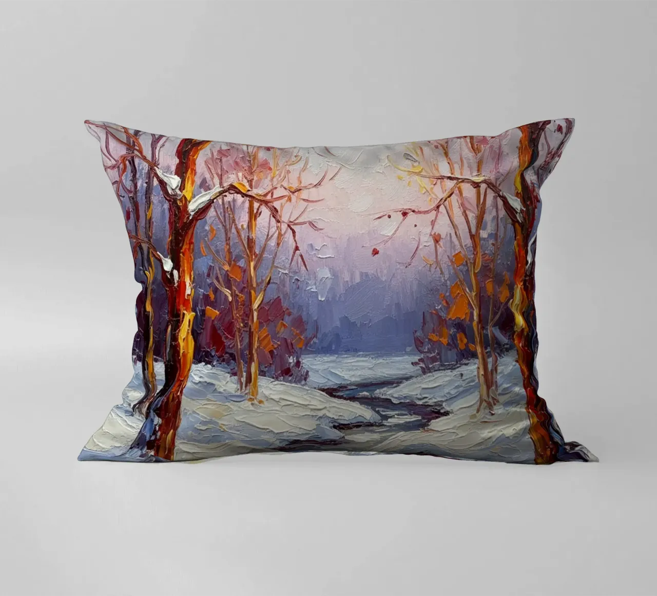 L'abbraccio dorato dell'inverno: cuscino da Artistic-shop