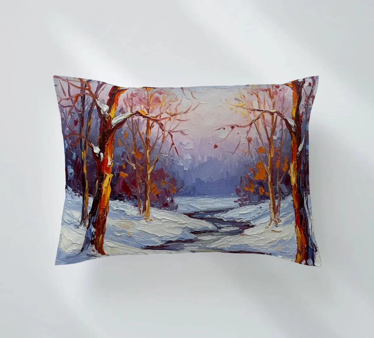 L'abbraccio dorato dell'inverno: cuscino da Artistic-shop