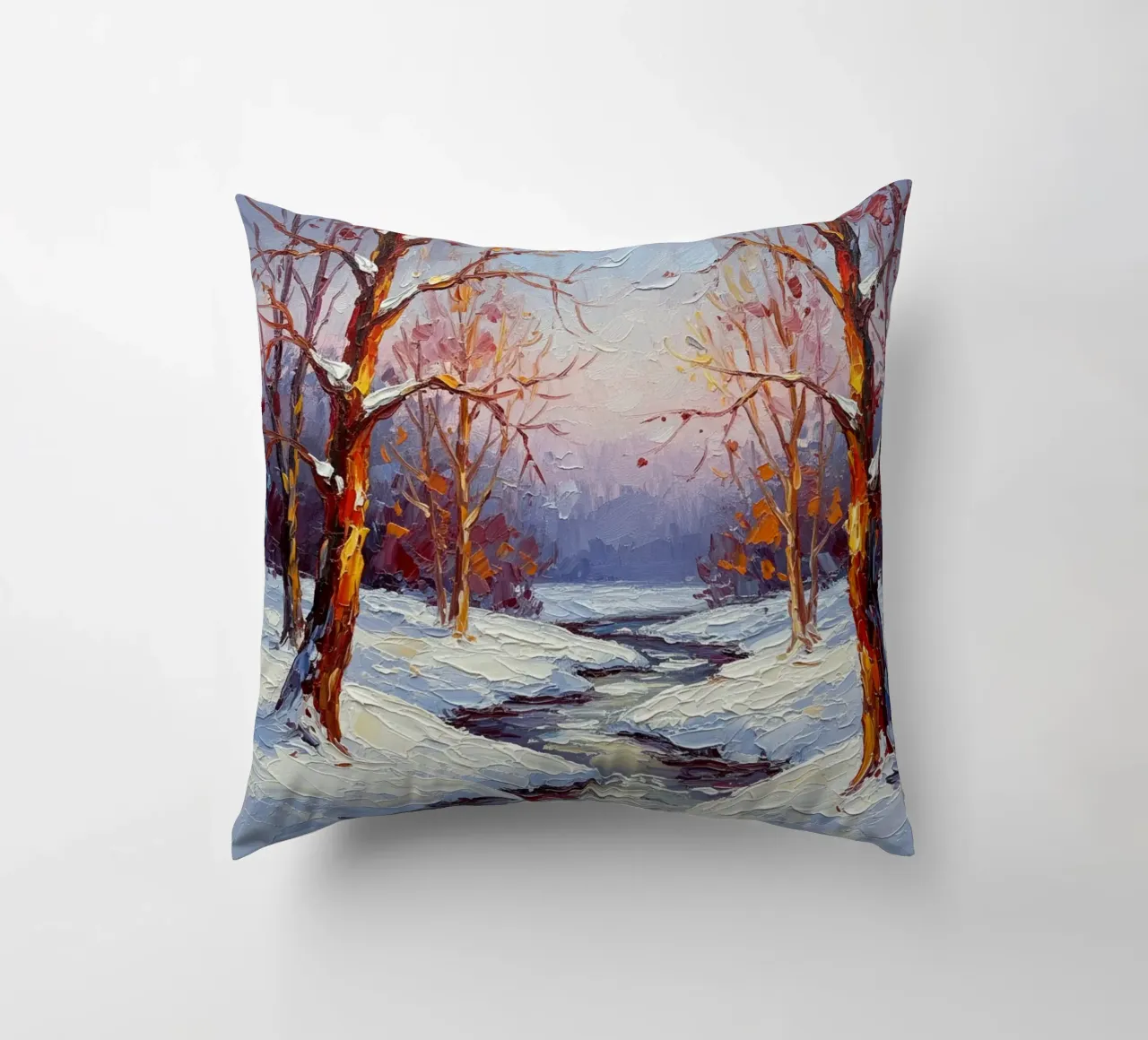 L'abbraccio dorato dell'inverno: cuscino da Artistic-shop