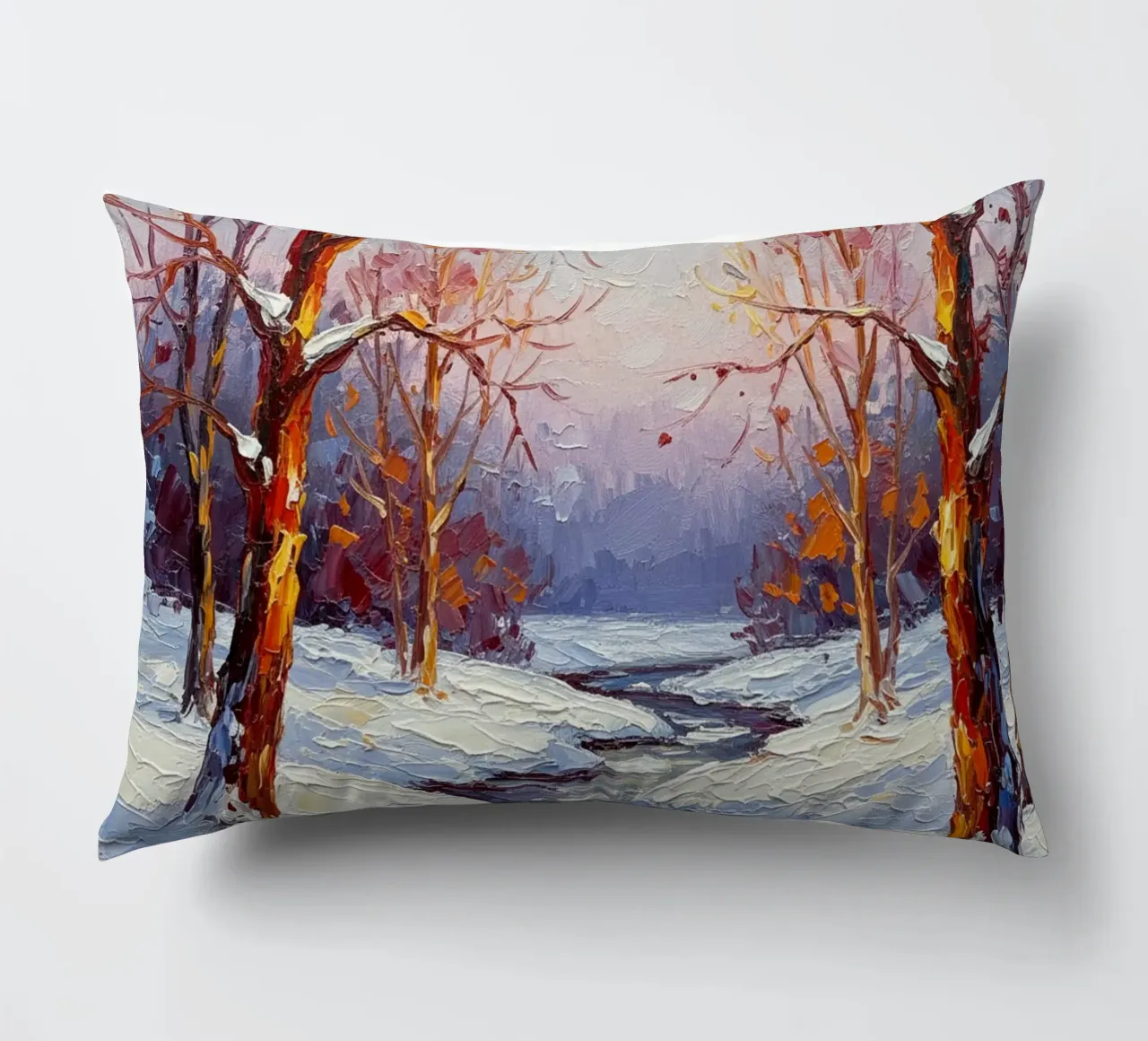 L'abbraccio dorato dell'inverno: cuscino da Artistic-shop