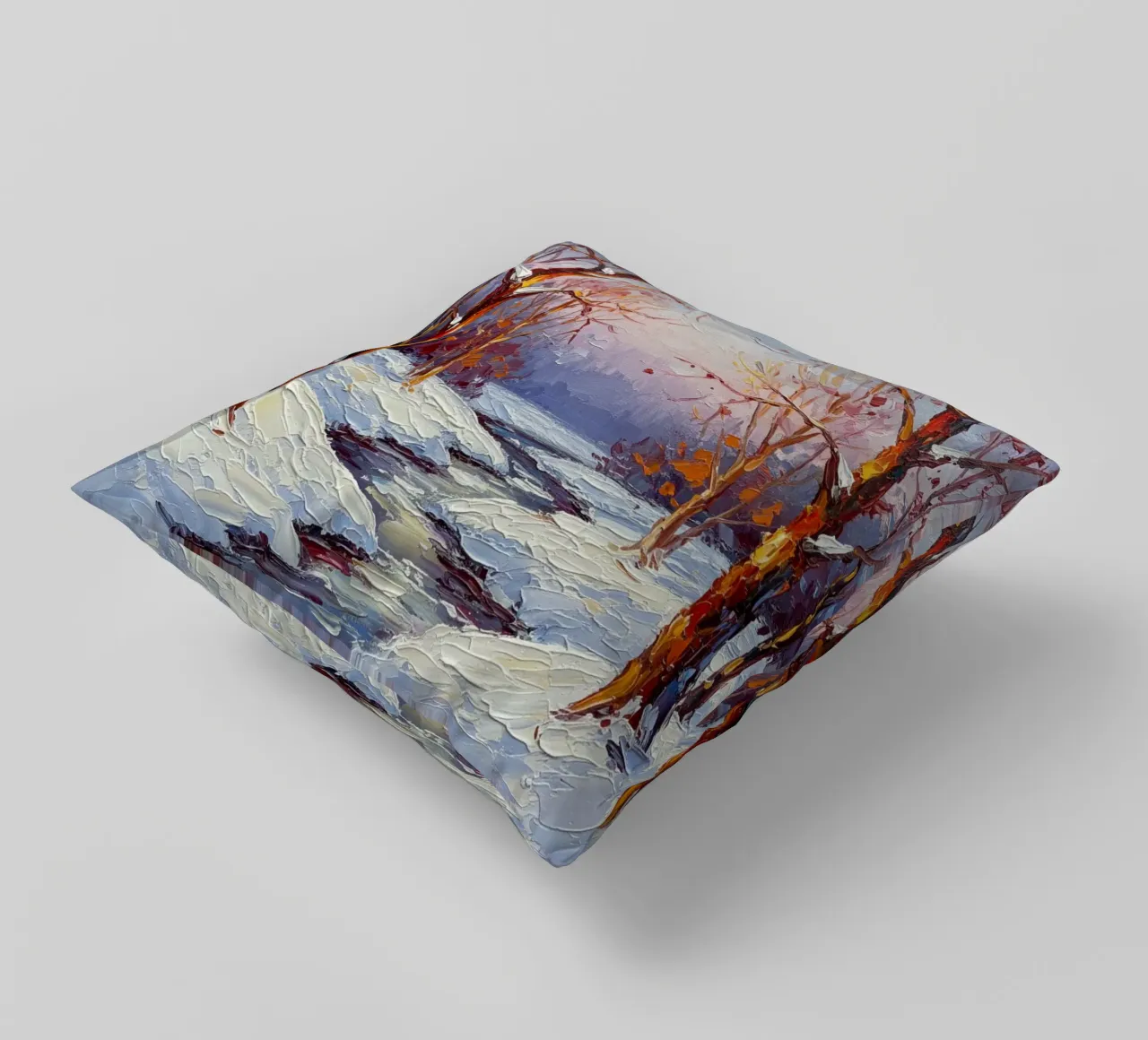 L'abbraccio dorato dell'inverno: cuscino da Artistic-shop