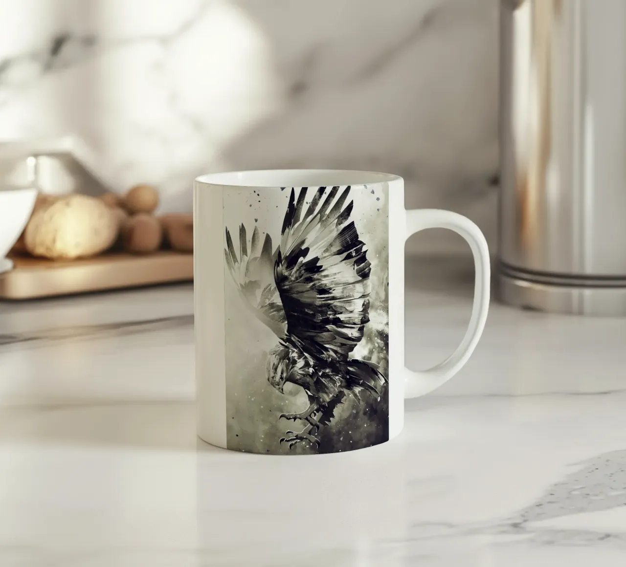 Aquila tazza in ceramica da Mateo
