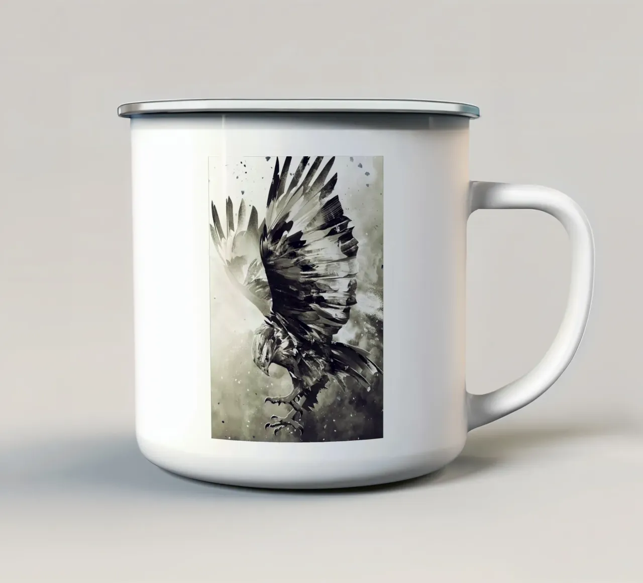 Aquila tazza in smalto da Mateo