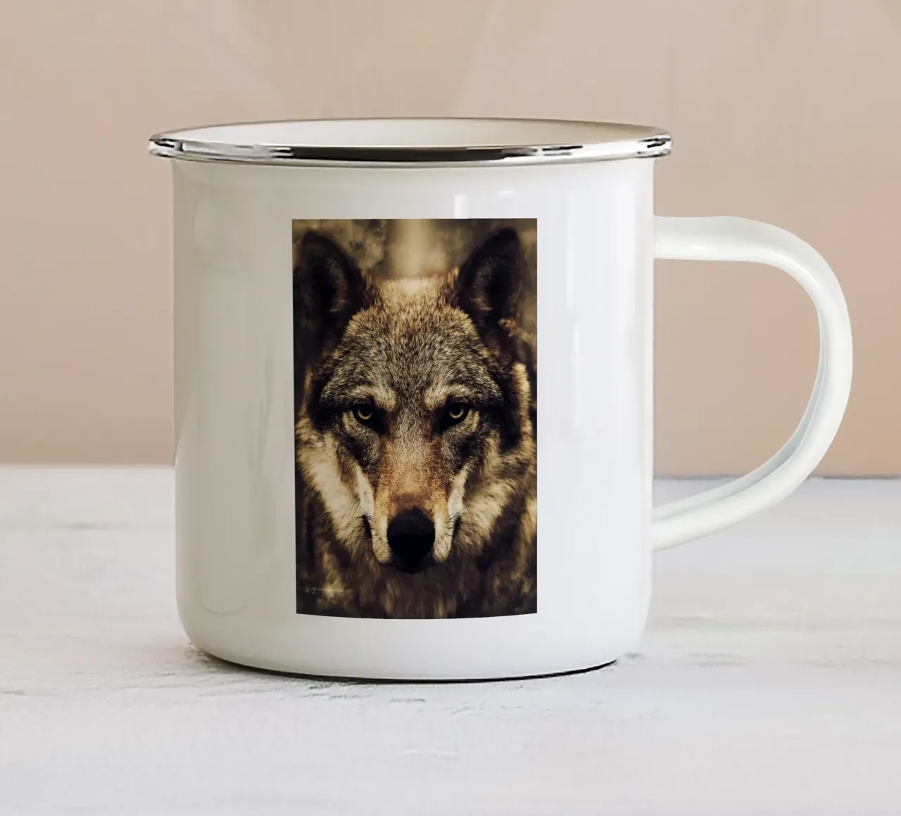Wolf tazza in smalto da Mateo