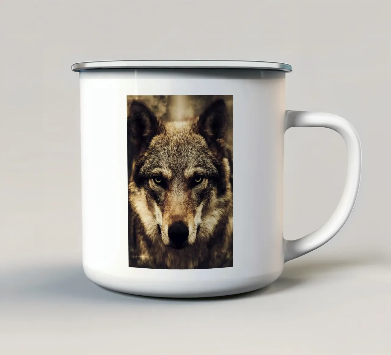 Wolf tazza in smalto da Mateo