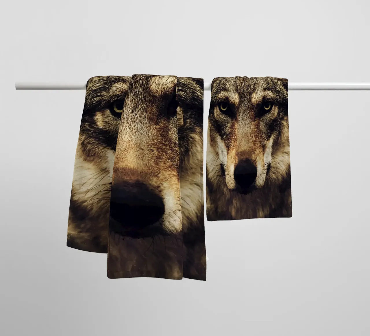 Wolf badhanddoek van Mateo