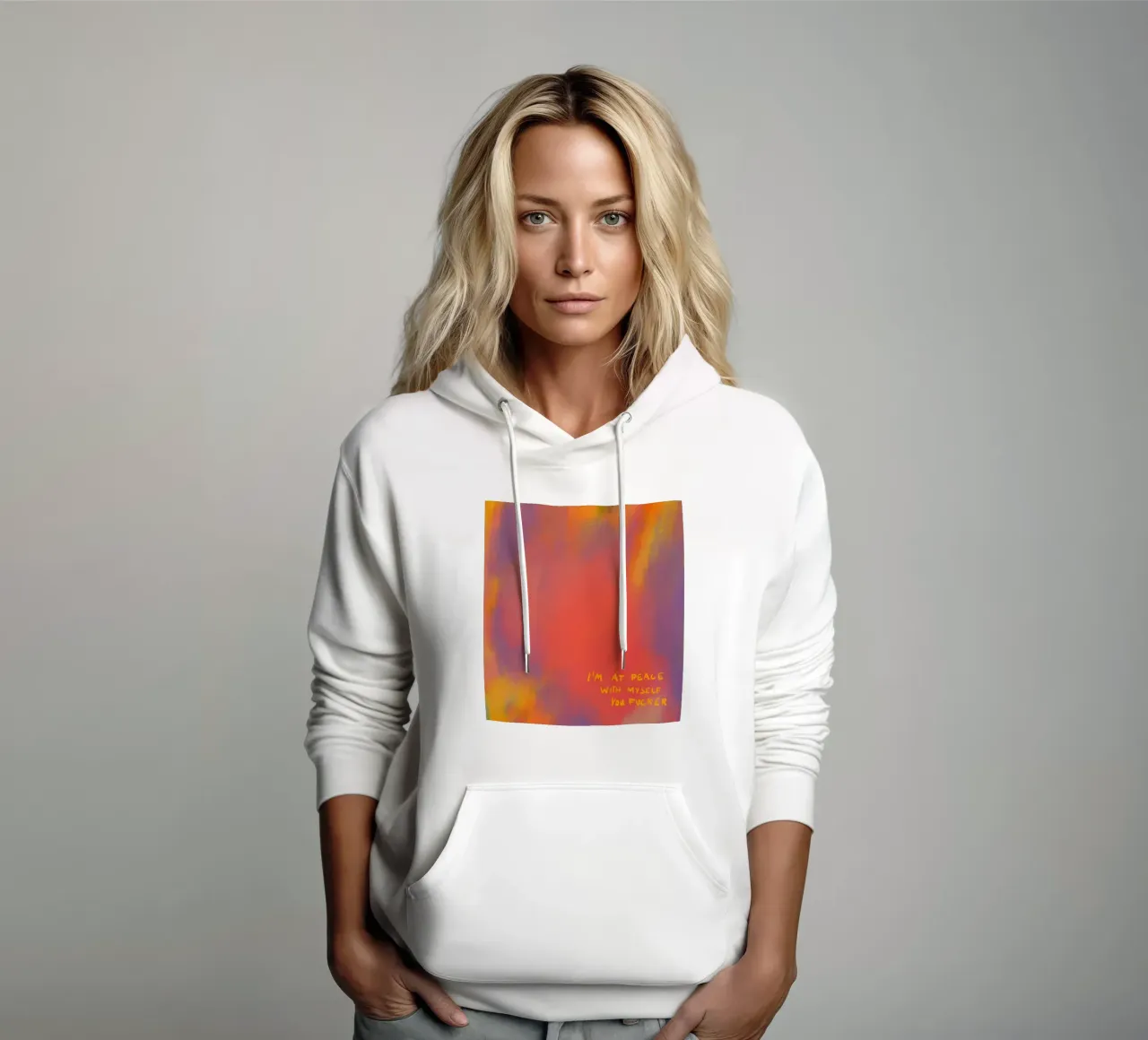 Pittura astratta - in pace felpa con cappuccio da Illustration Raissa Oltmanns
