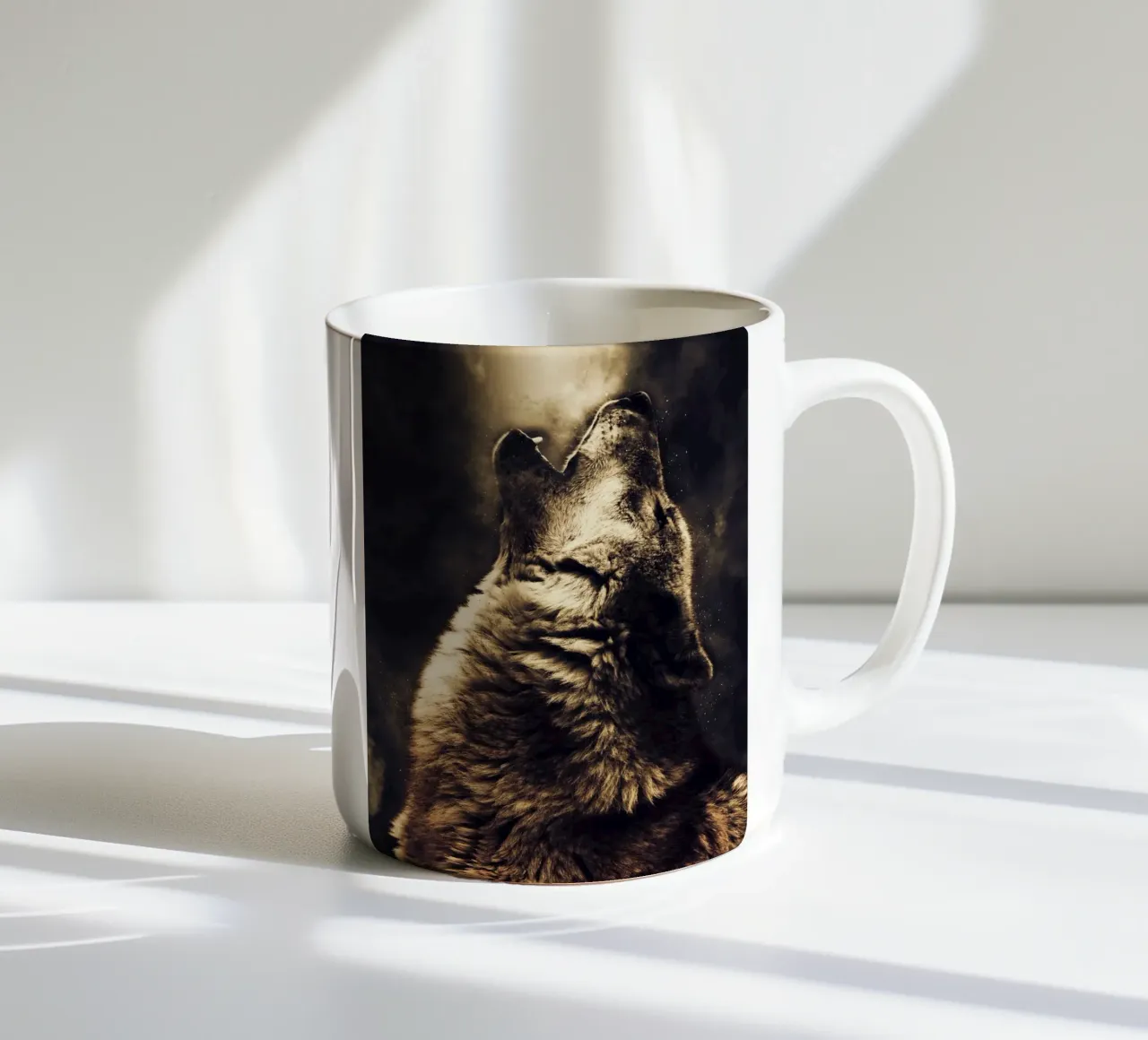 Wolf 2 ceramic mug by Mateo