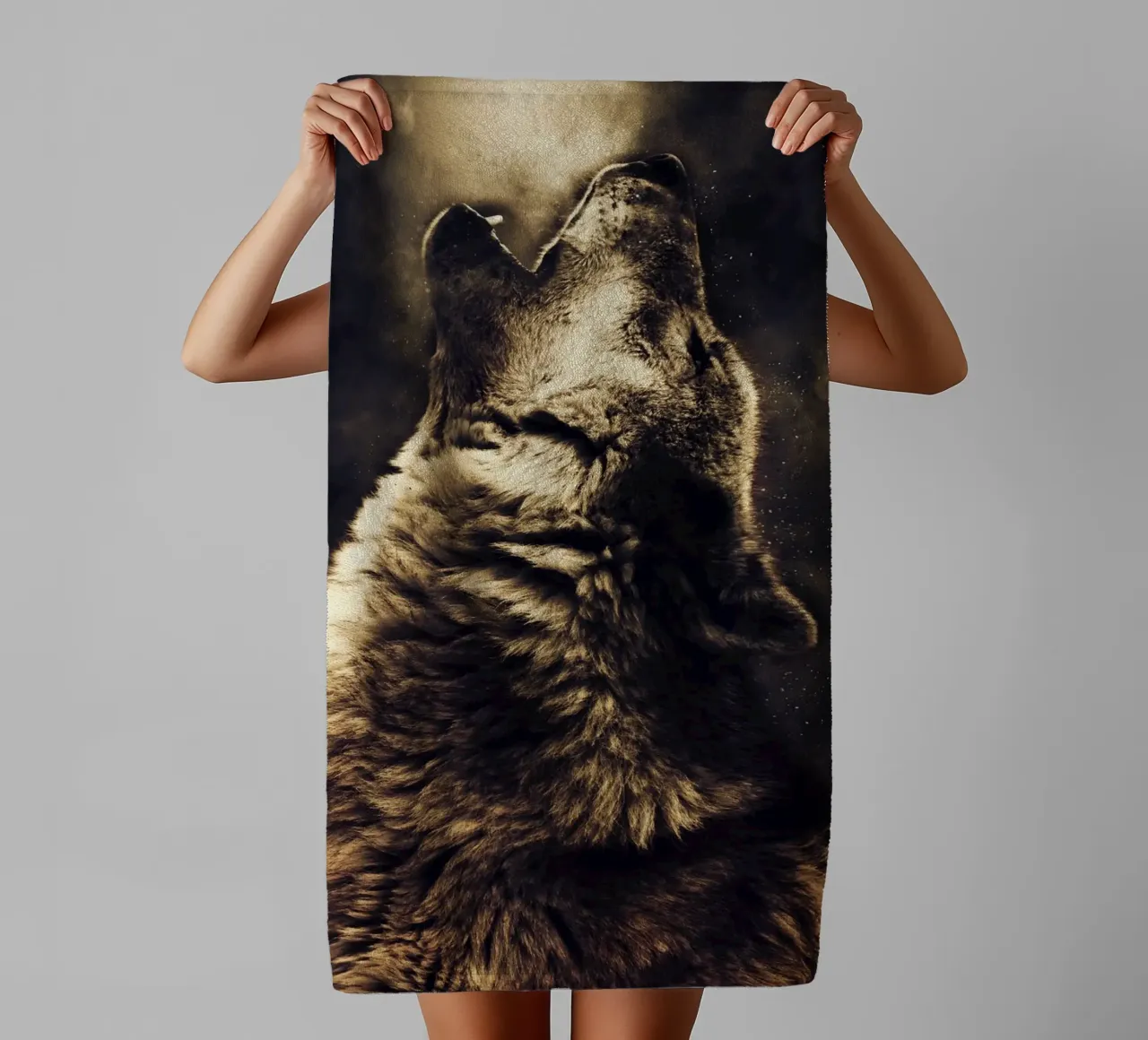 Wolf 2 towel by Mateo