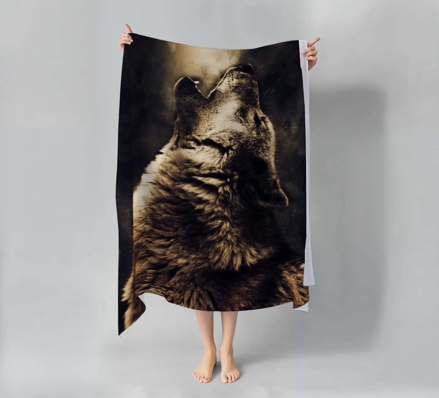 Wolf 2 Strandtuch von Mateo