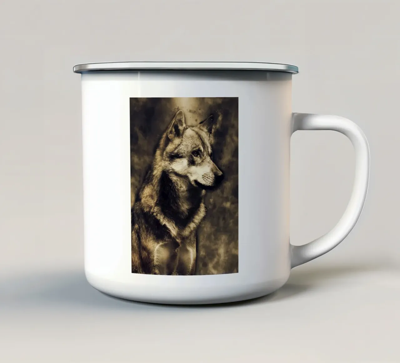 Wolf 3 tazza in smalto da Mateo