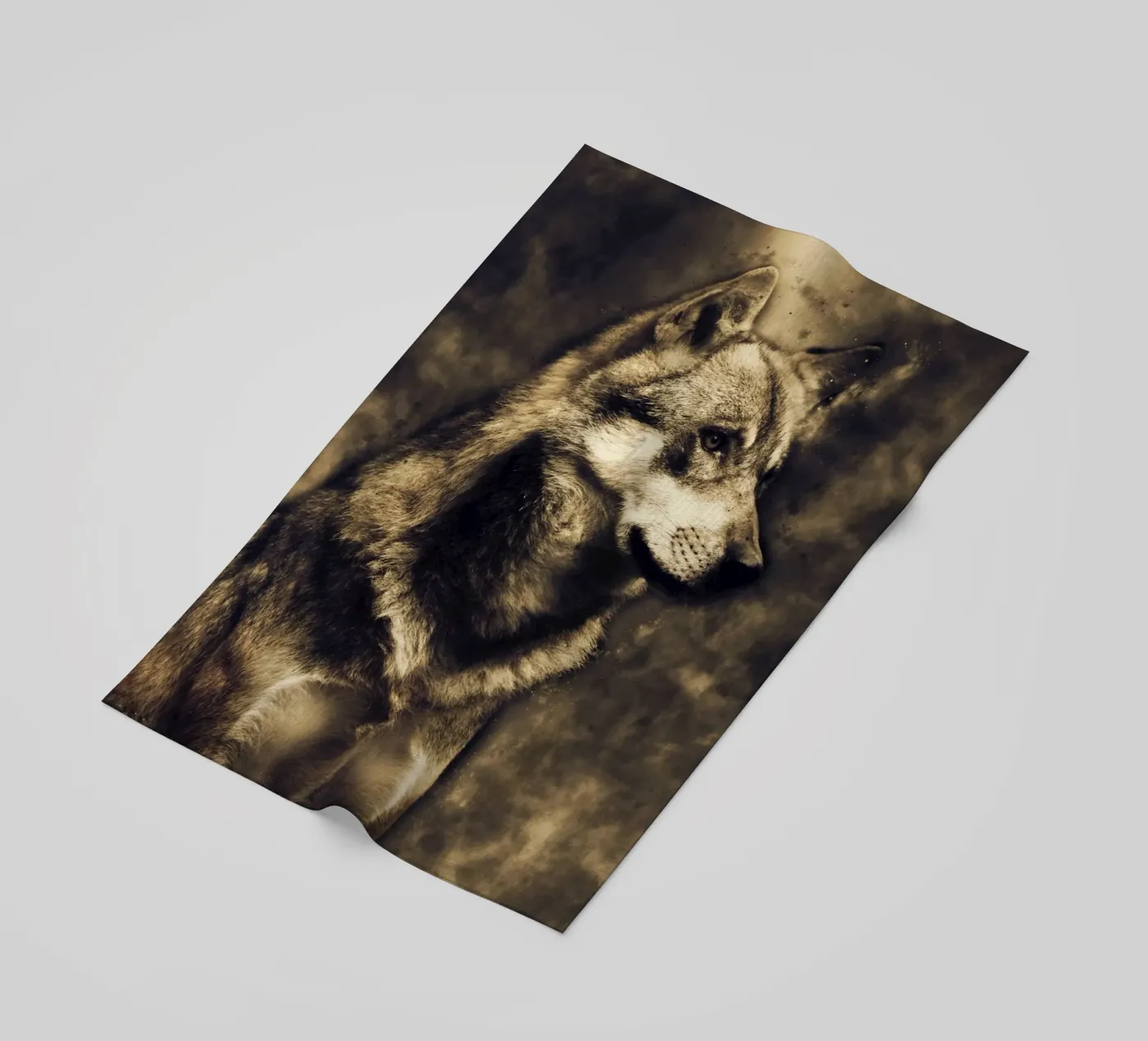 Wolf 3 strandhanddoek van Mateo