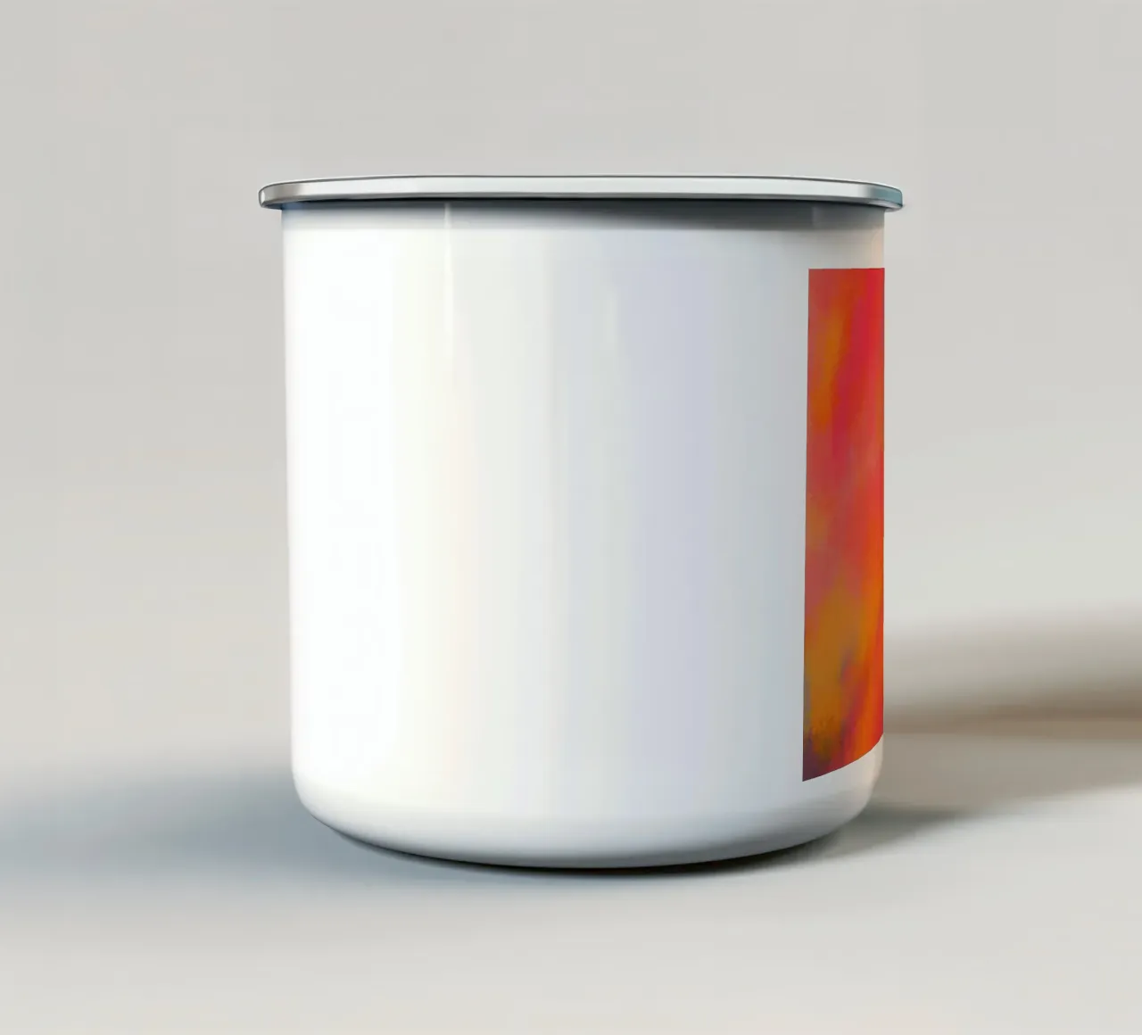 Abstract Schilderen - wees aardig emaille mok van Illustration Raissa Oltmanns