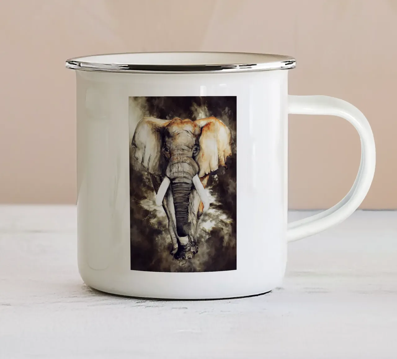 Elephant tazza in smalto da Mateo