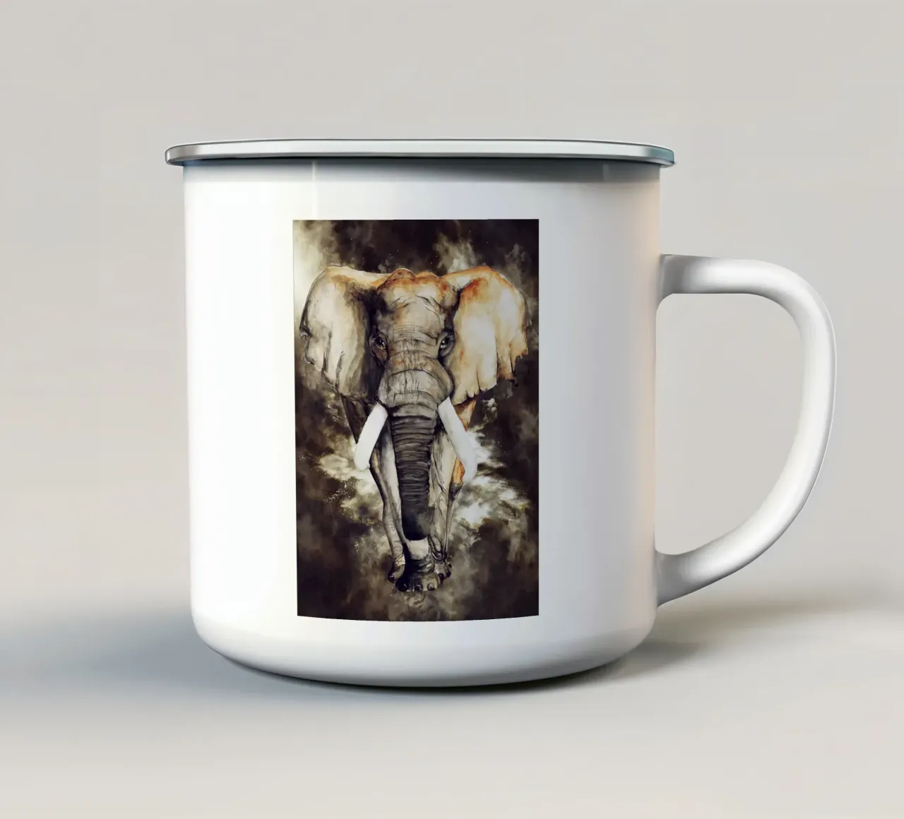 Elephant tazza in smalto da Mateo