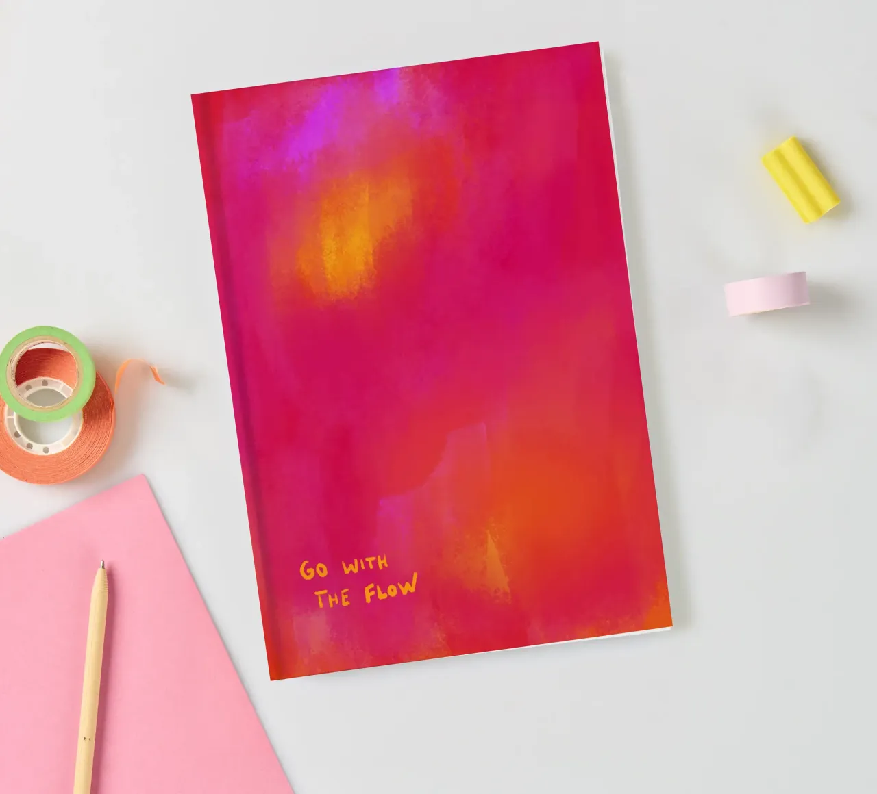 Abstract schilderen - ga met de stroom mee notitieboek van Illustration Raissa Oltmanns