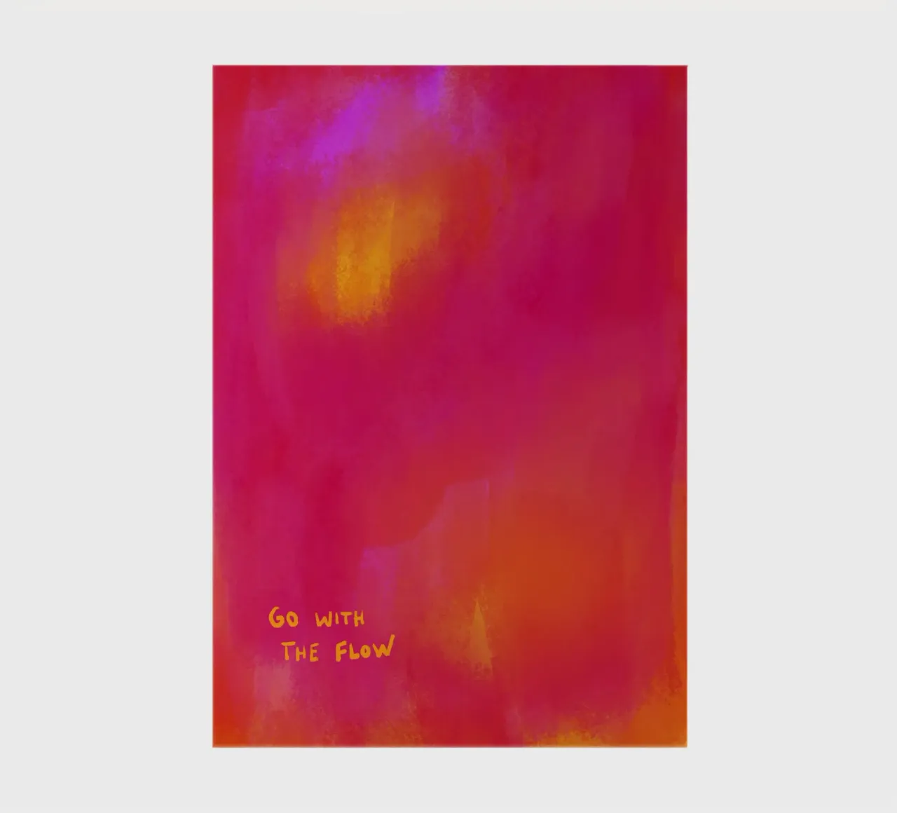 Abstract schilderen - ga met de stroom mee notitieboek van Illustration Raissa Oltmanns