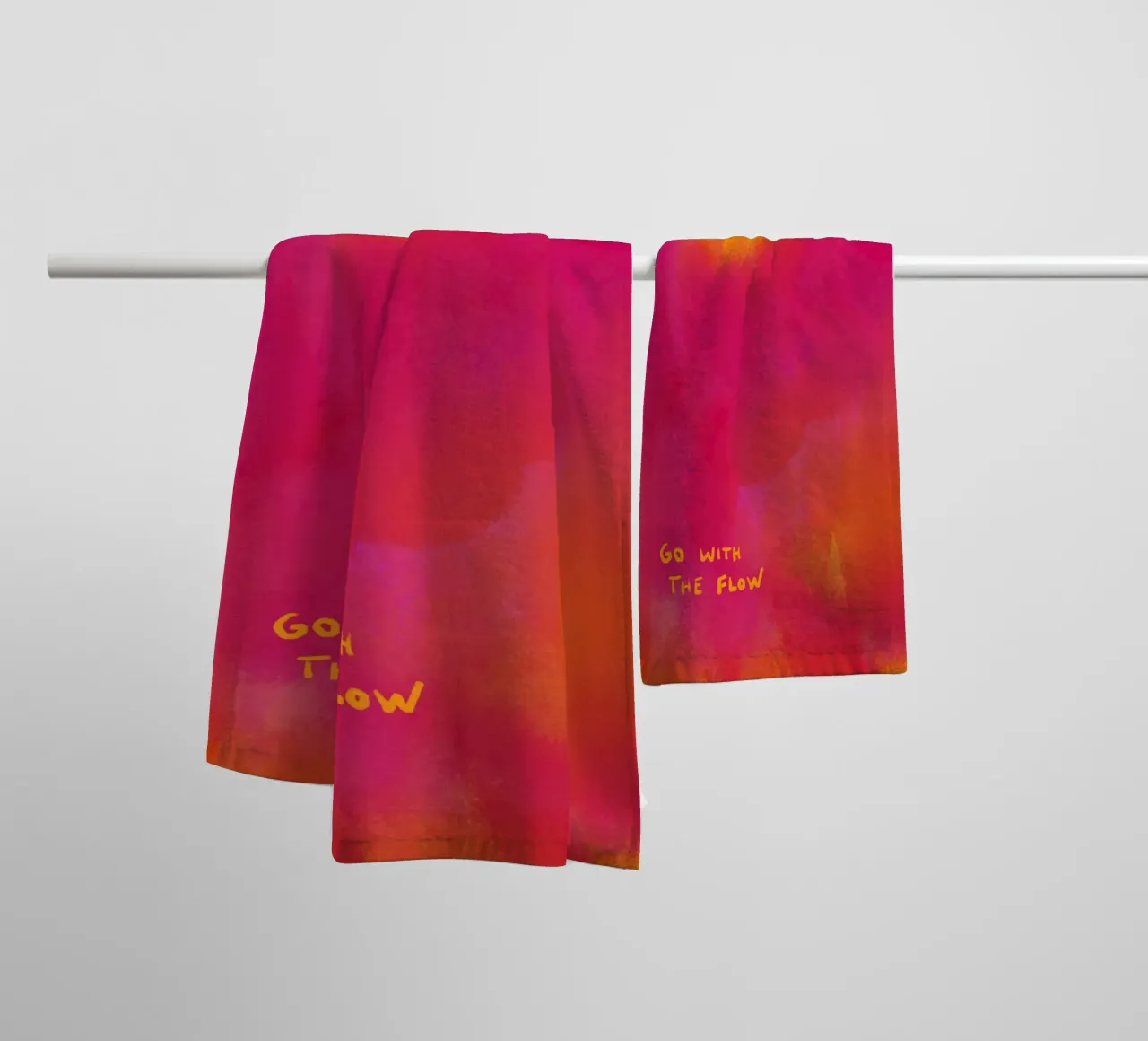 Abstract Painting - go with the flow towel by Illustration Raissa Oltmanns