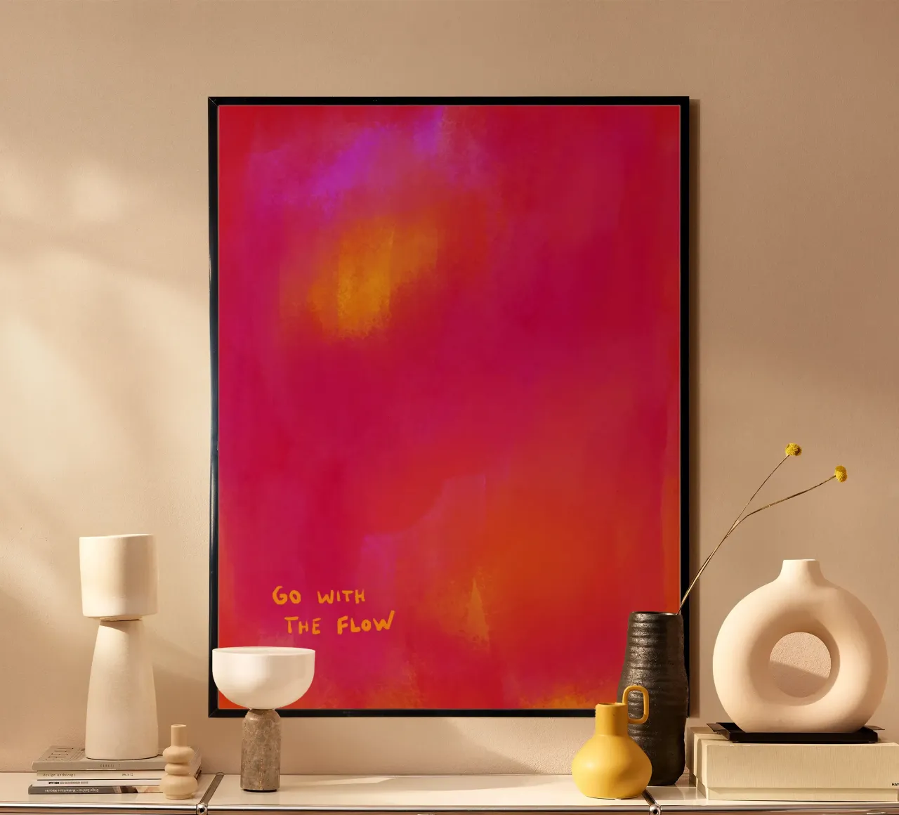 Abstract Painting - go with the flow hahnemühle by Illustration Raissa Oltmanns