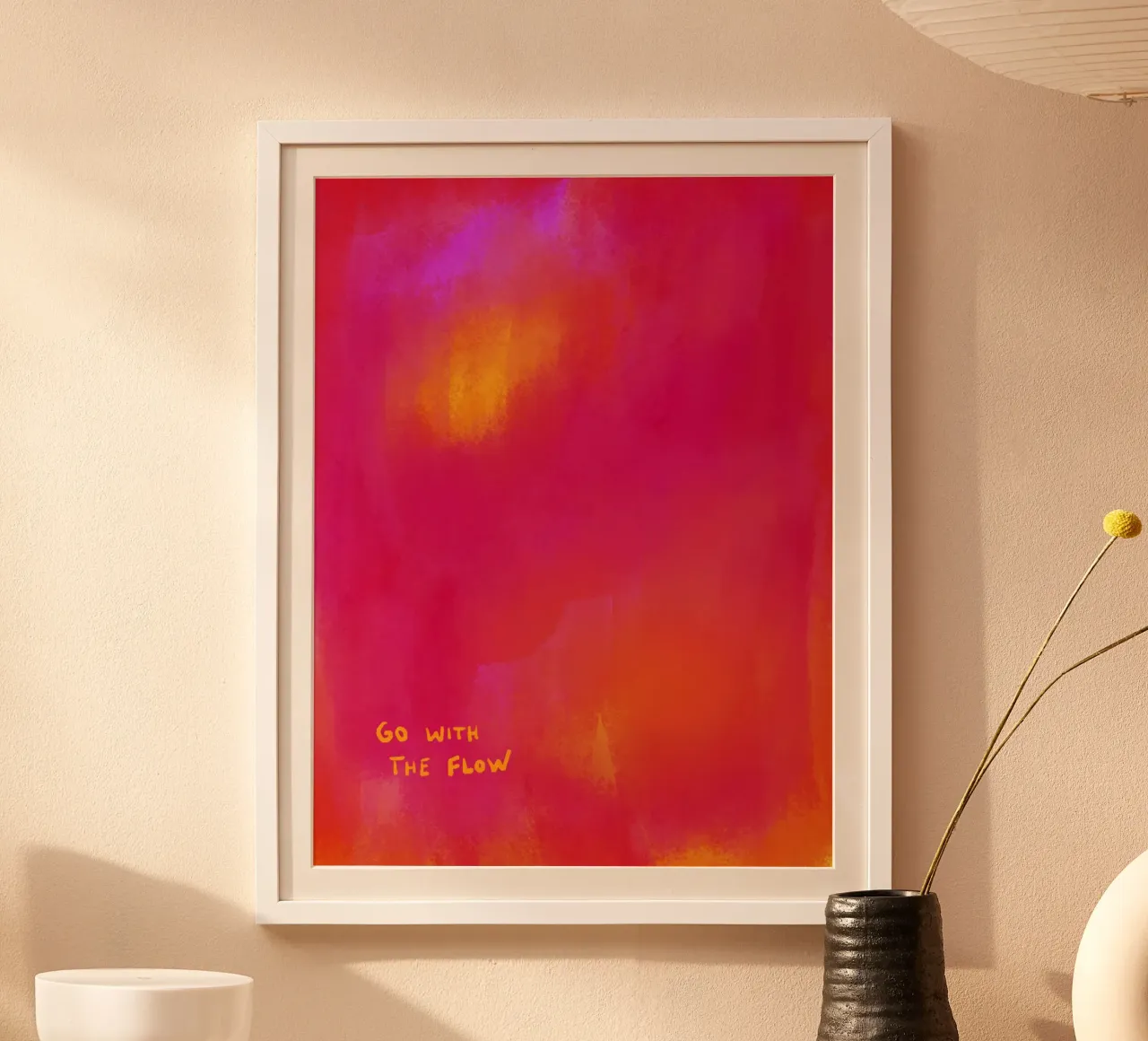 Abstract Painting - go with the flow hahnemühle by Illustration Raissa Oltmanns