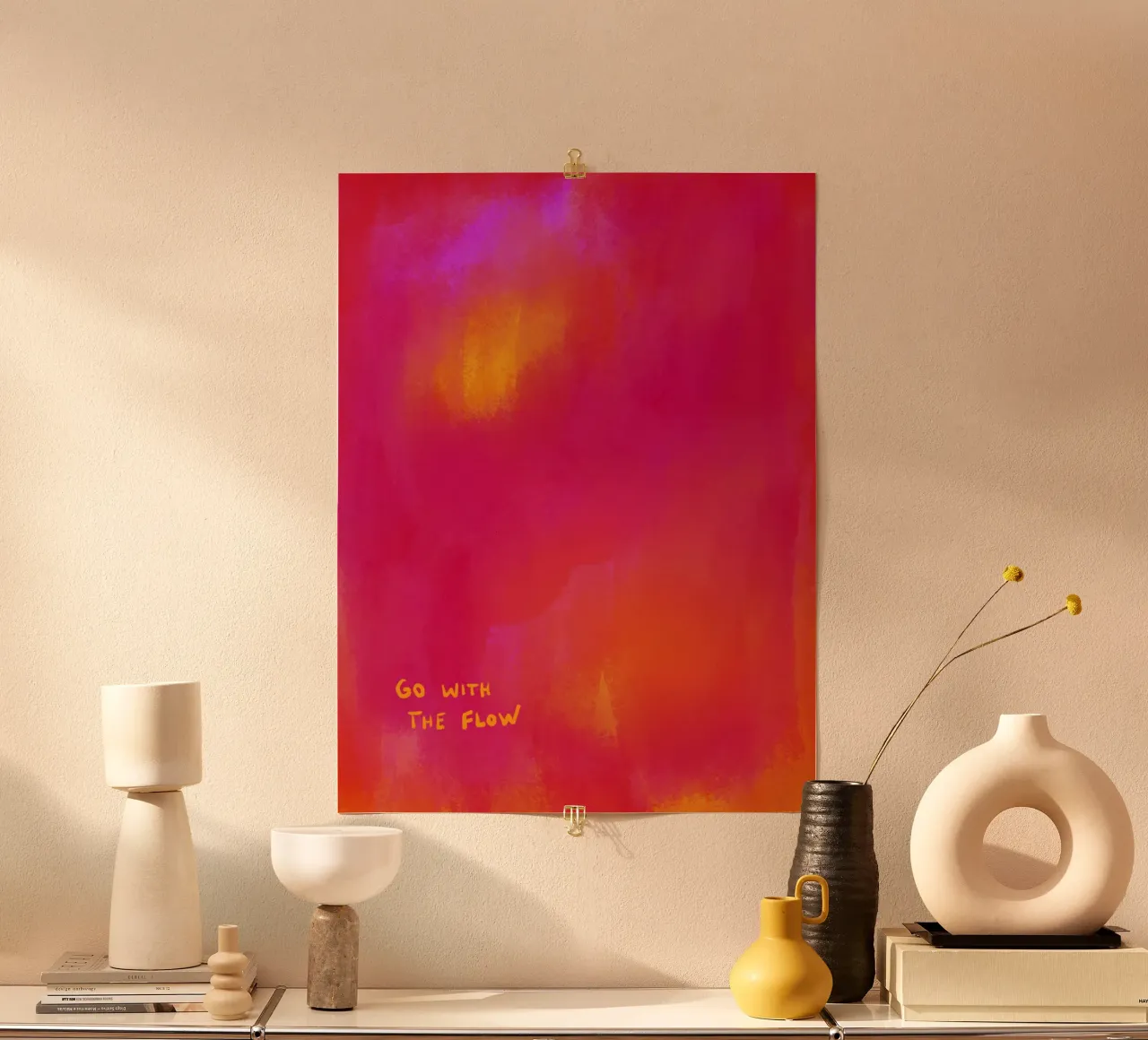 Abstract Painting - go with the flow hahnemühle by Illustration Raissa Oltmanns