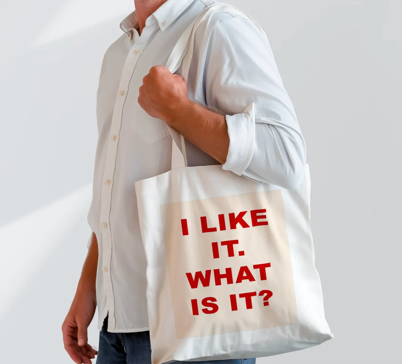 I Like It. What Is It? borsa in juta da treechild