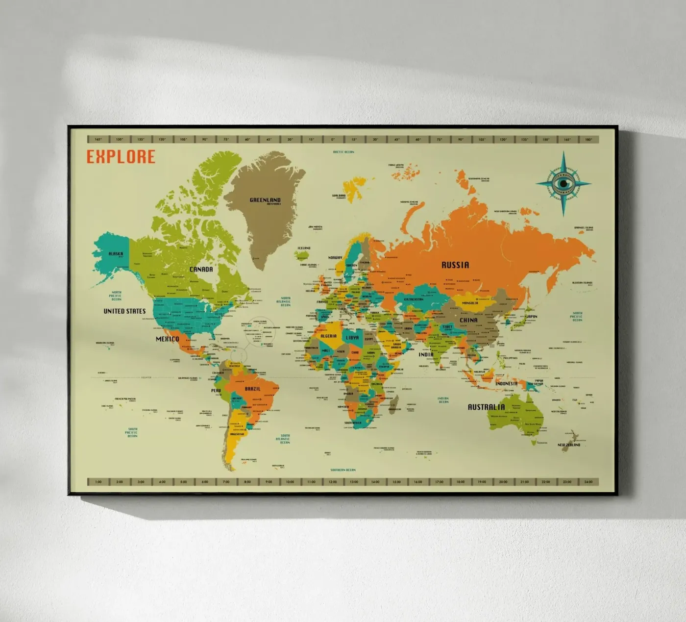 World Map plexiglas de Jazzberry Blue