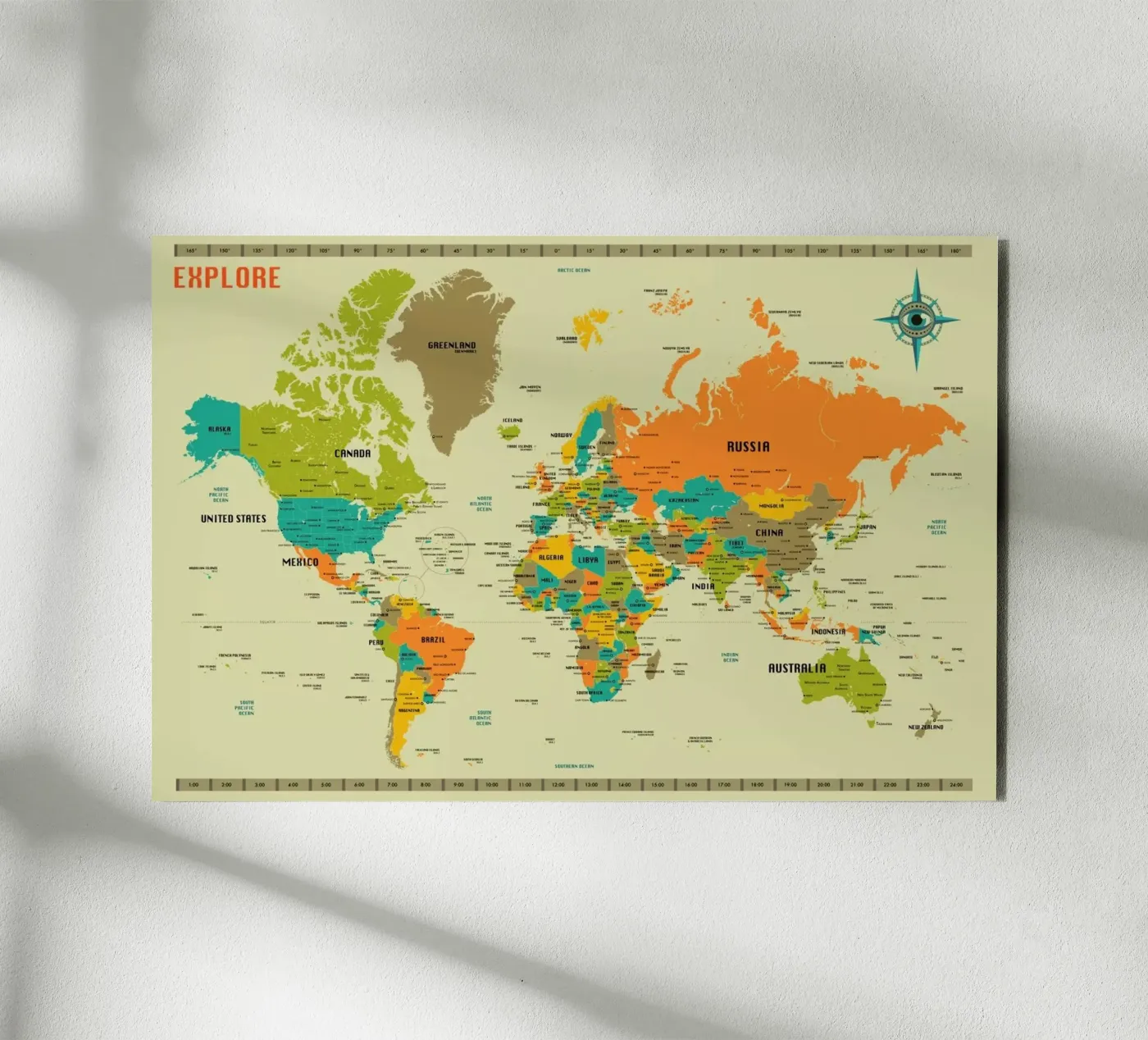 World Map pannello forex da Jazzberry Blue