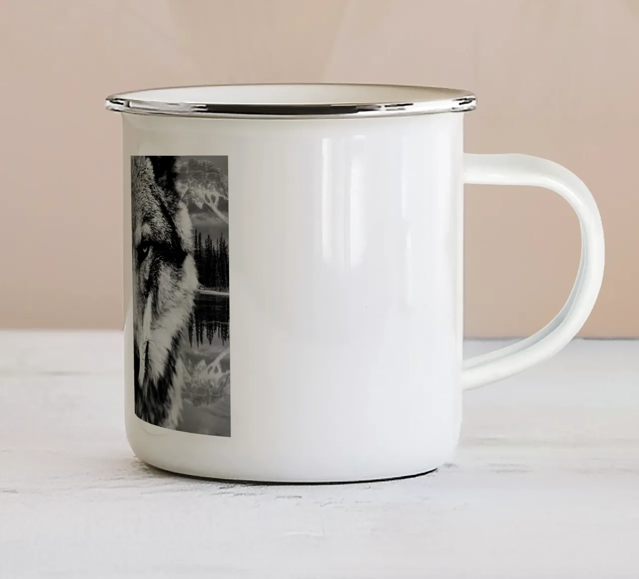 Wolf Forest tazza in smalto da Mateo