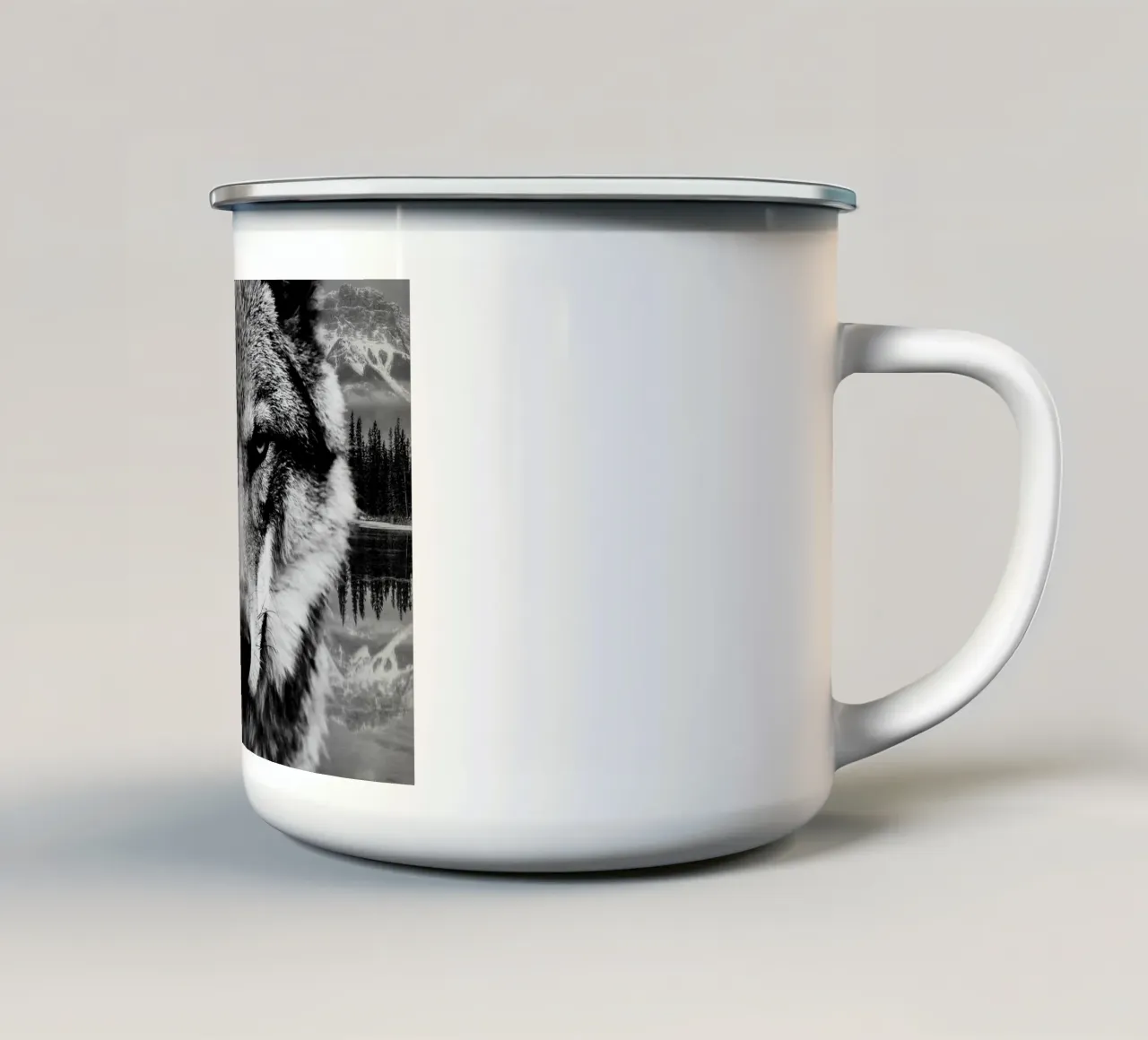 Wolf Forest tazza in smalto da Mateo