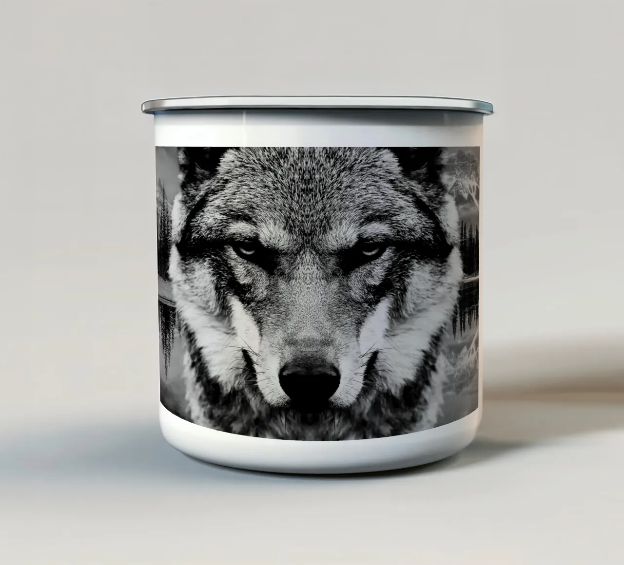 Wolf Forest tazza in smalto da Mateo