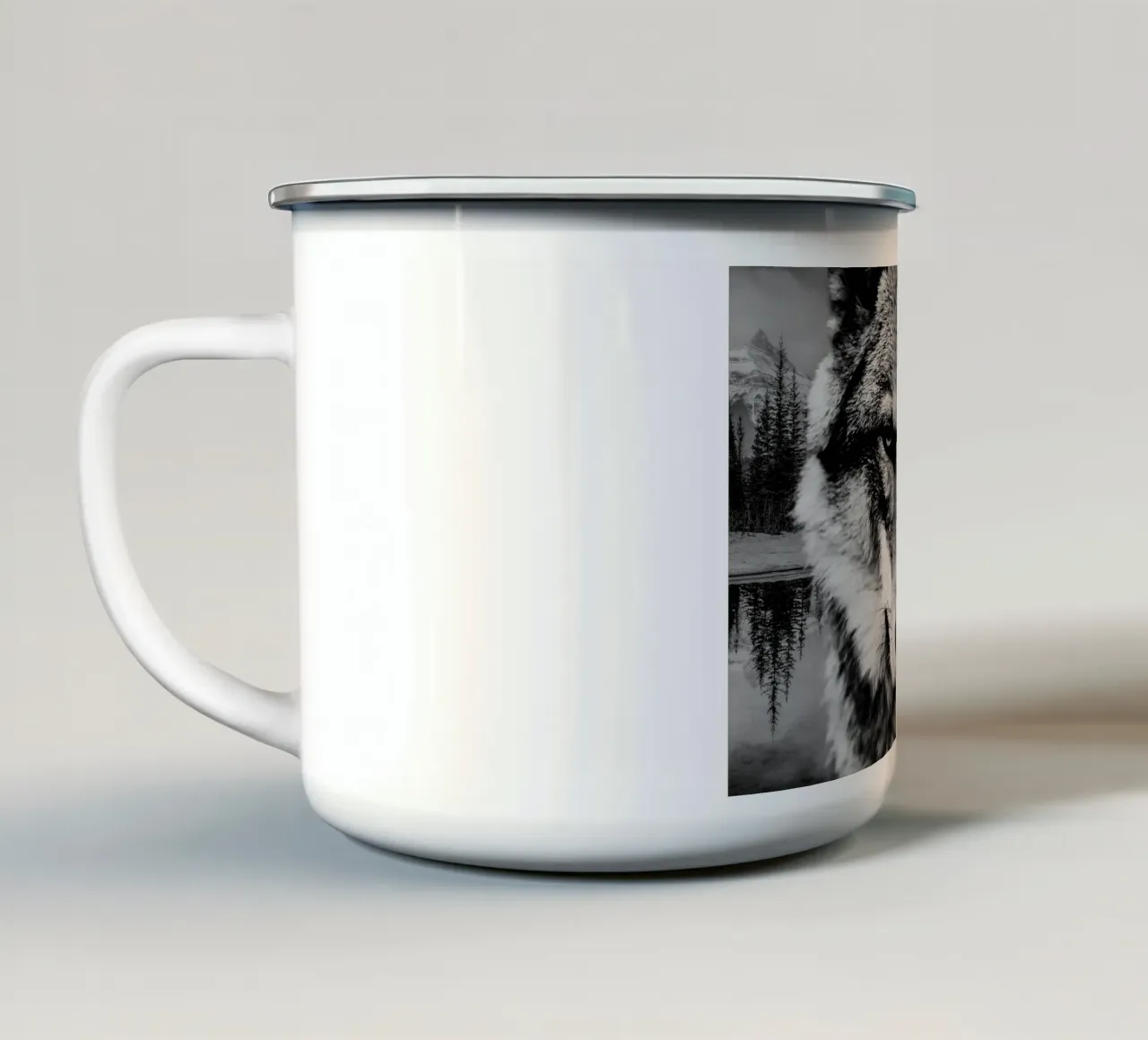 Wolf Forest tazza in smalto da Mateo