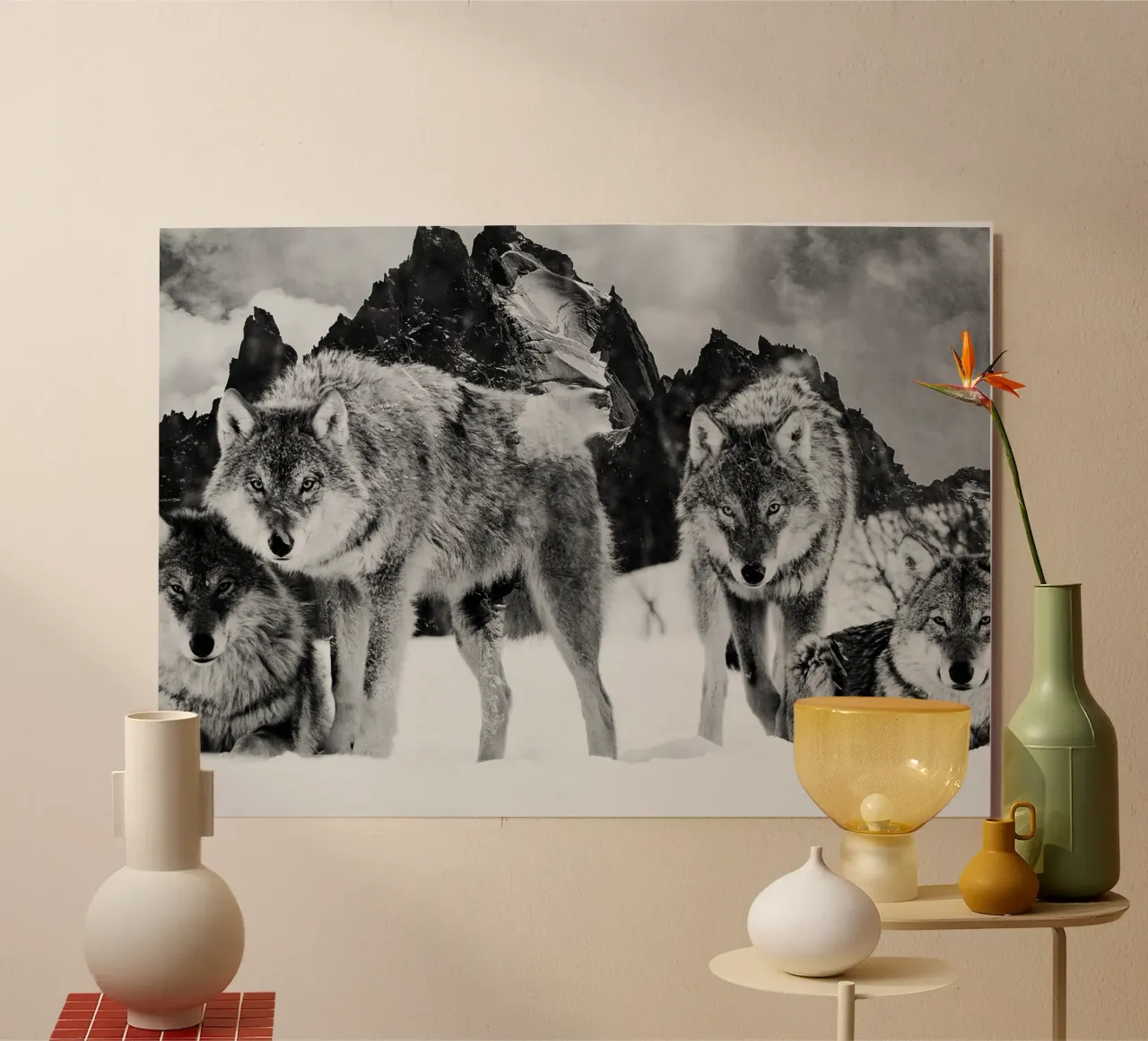 Wolves Mountains alluminio dibond da Mateo