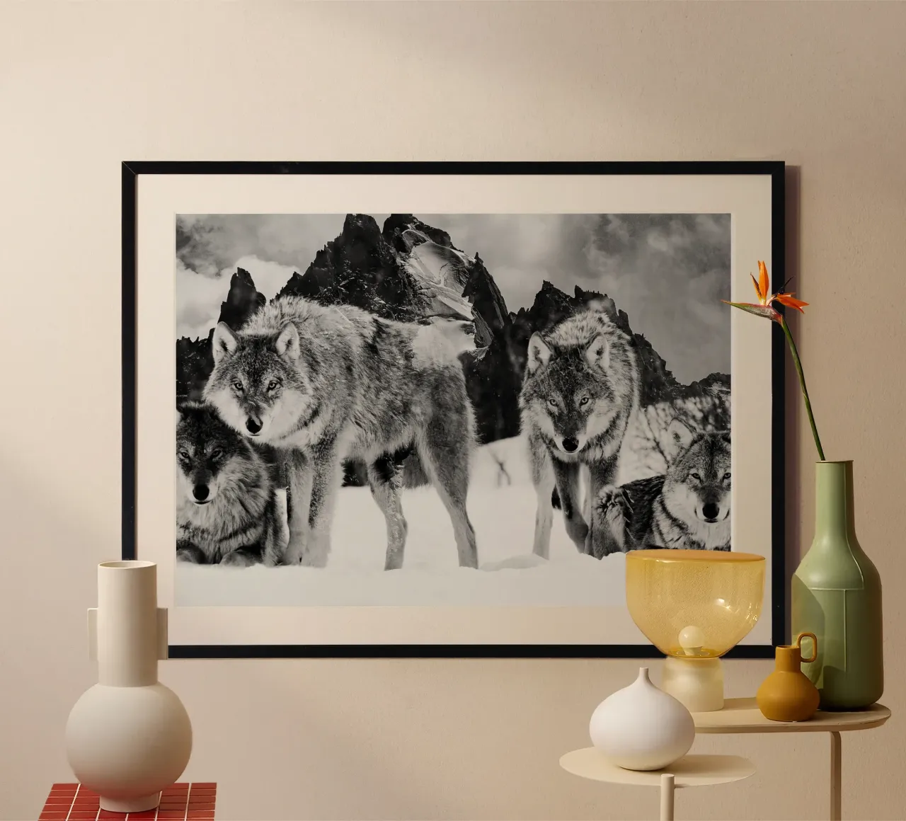 Wolves Mountains carta hahnemühle da Mateo
