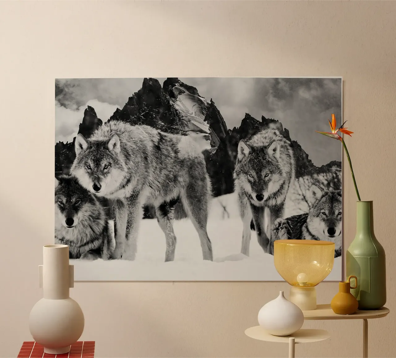 Wolves Mountains carta hahnemühle da Mateo