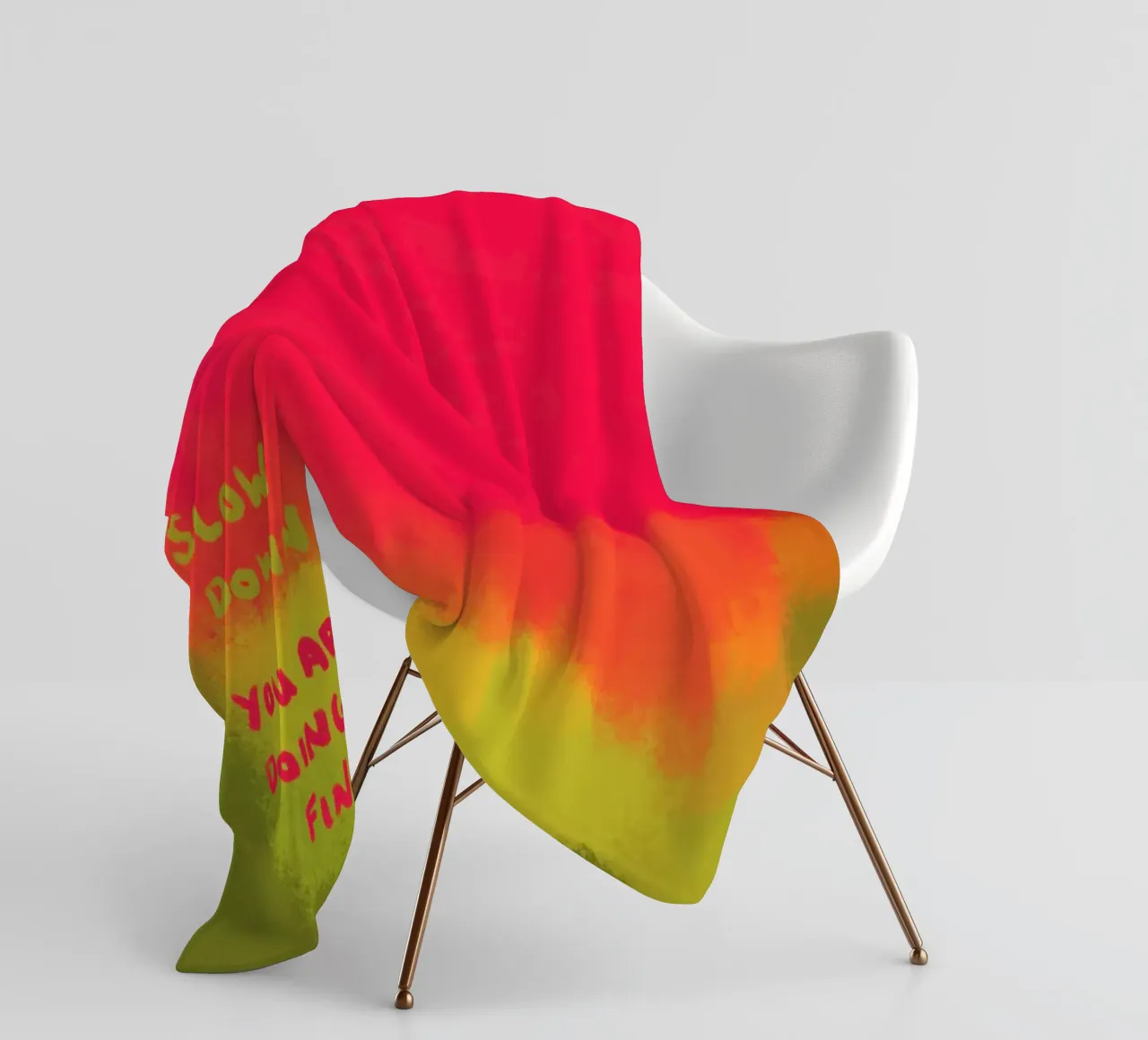 Abstract Art - Slow Down Fleecedecke von Illustration Raissa Oltmanns