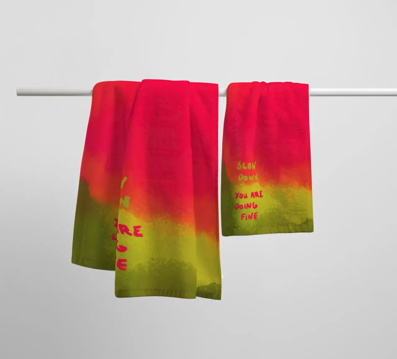 Abstract Art - Slow Down towel by Illustration Raissa Oltmanns