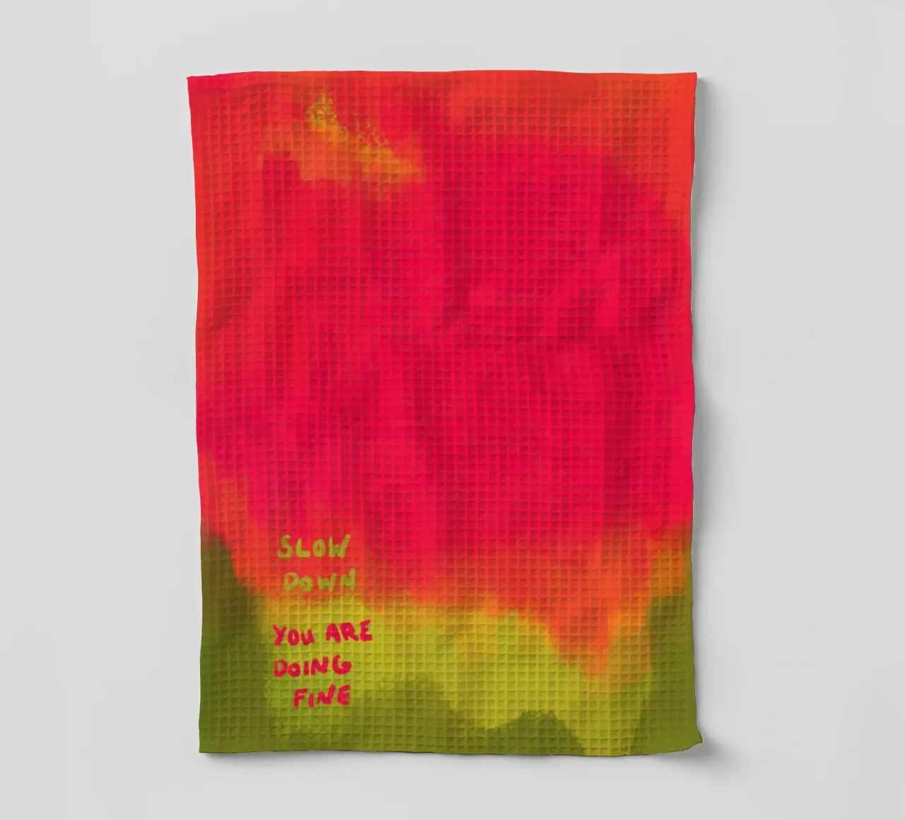 Abstract Art - Slow Down Geschirrtuch von Illustration Raissa Oltmanns