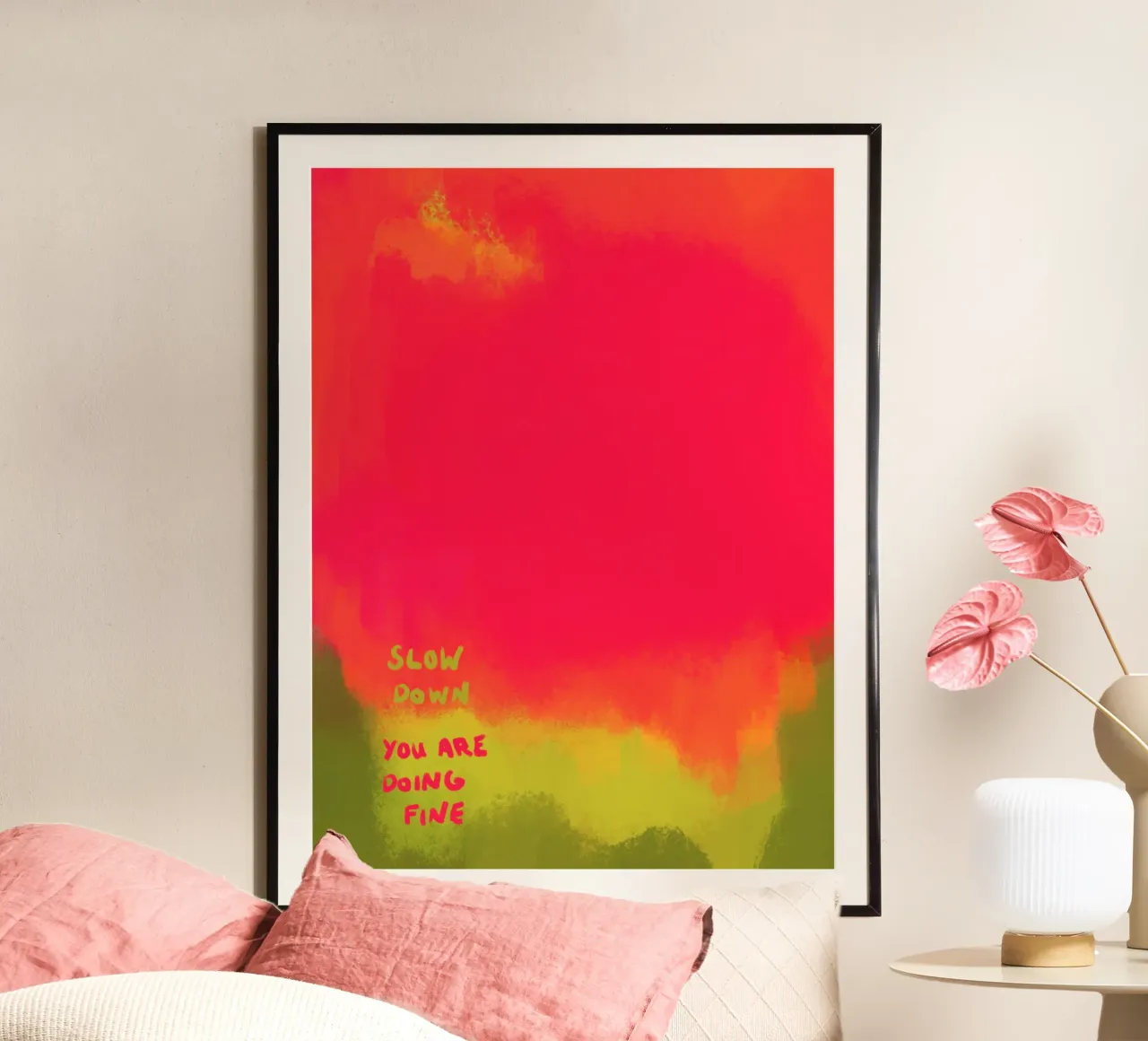 Abstract Art - Slow Down Hahnemühle von Illustration Raissa Oltmanns